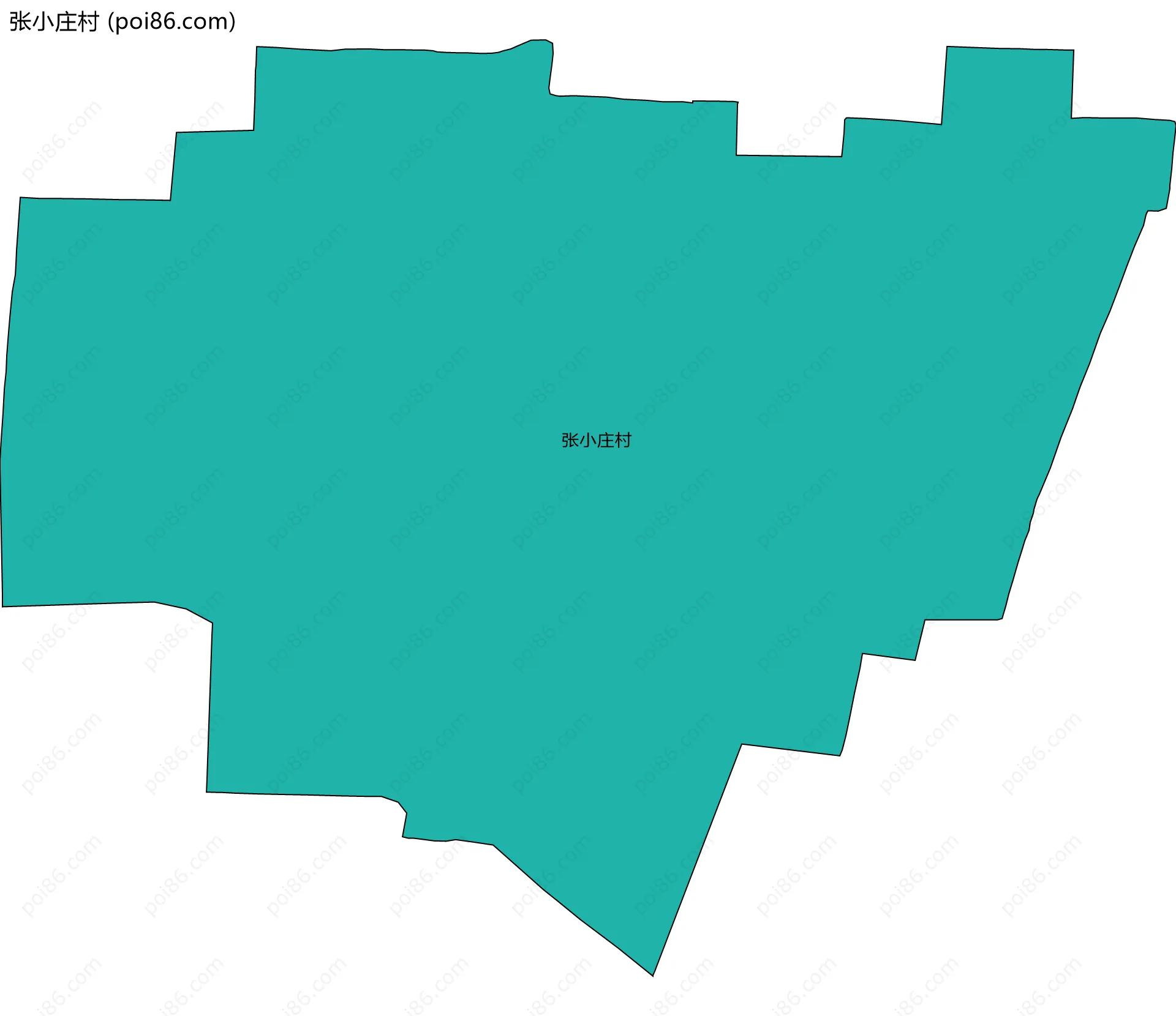 张小庄村边界地图