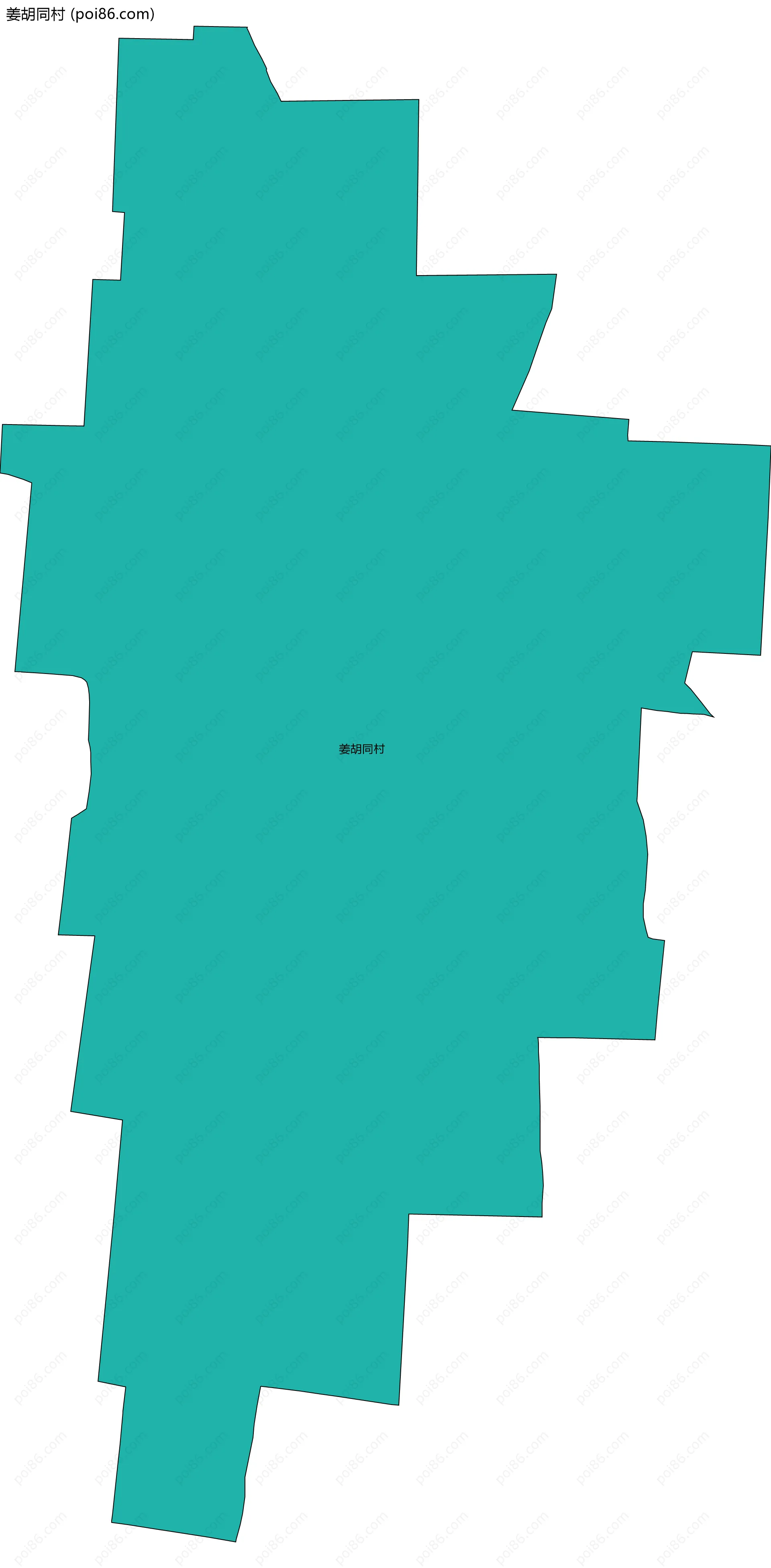 姜胡同村边界地图