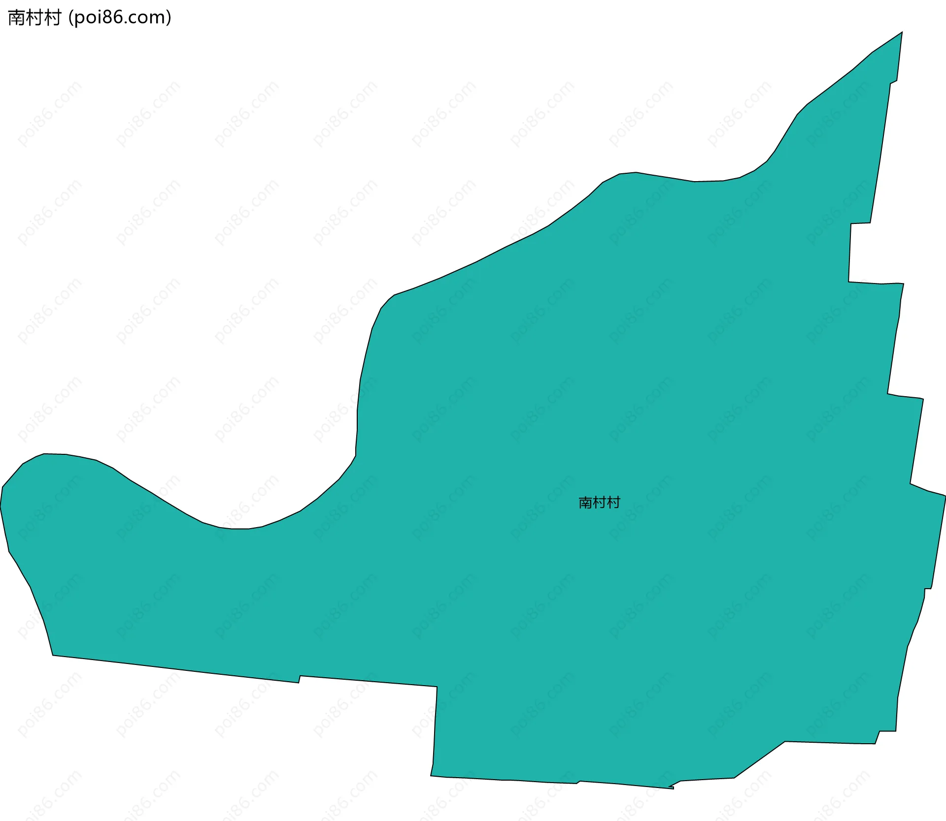 南村村边界地图