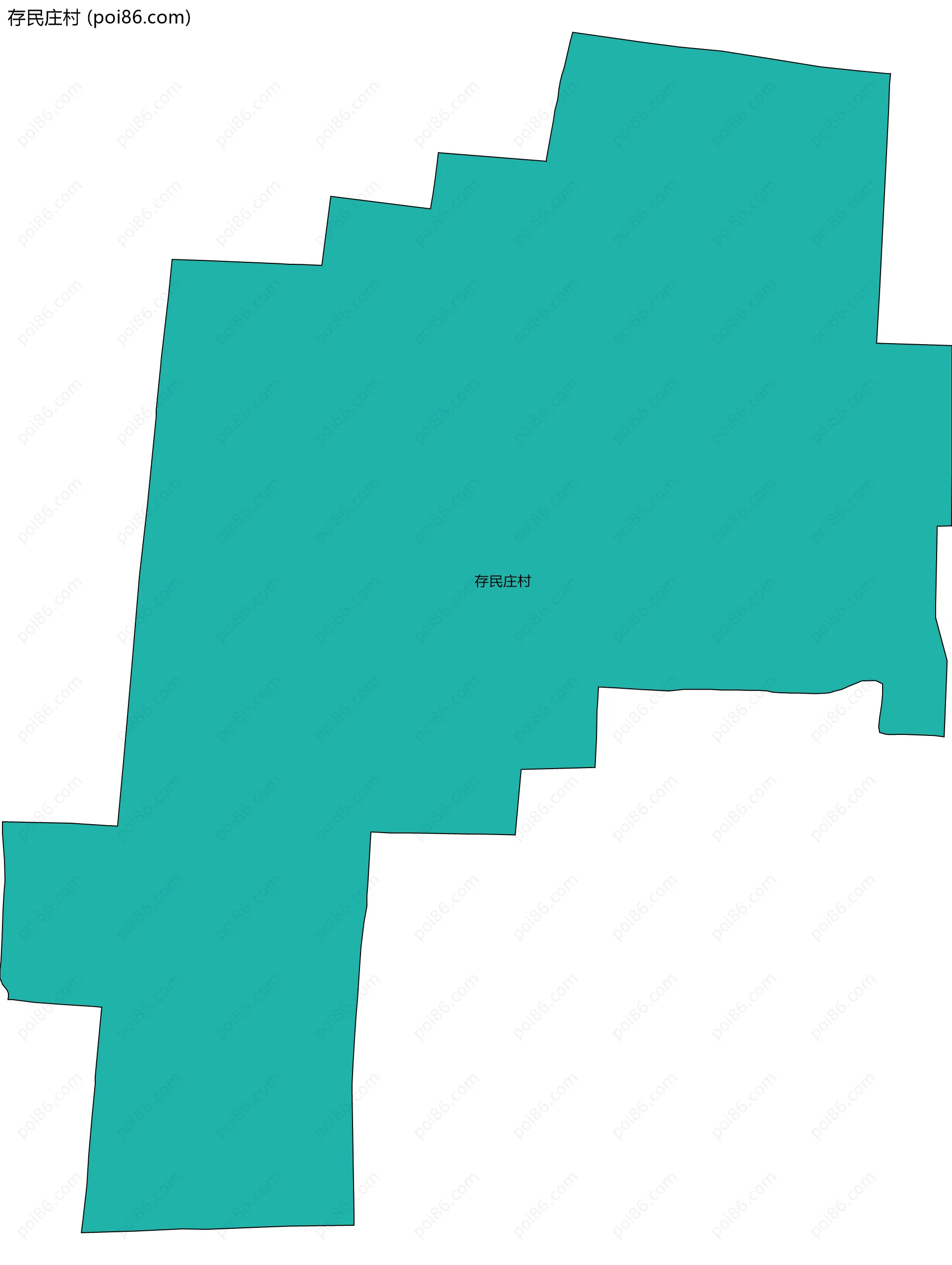 存民庄村边界地图