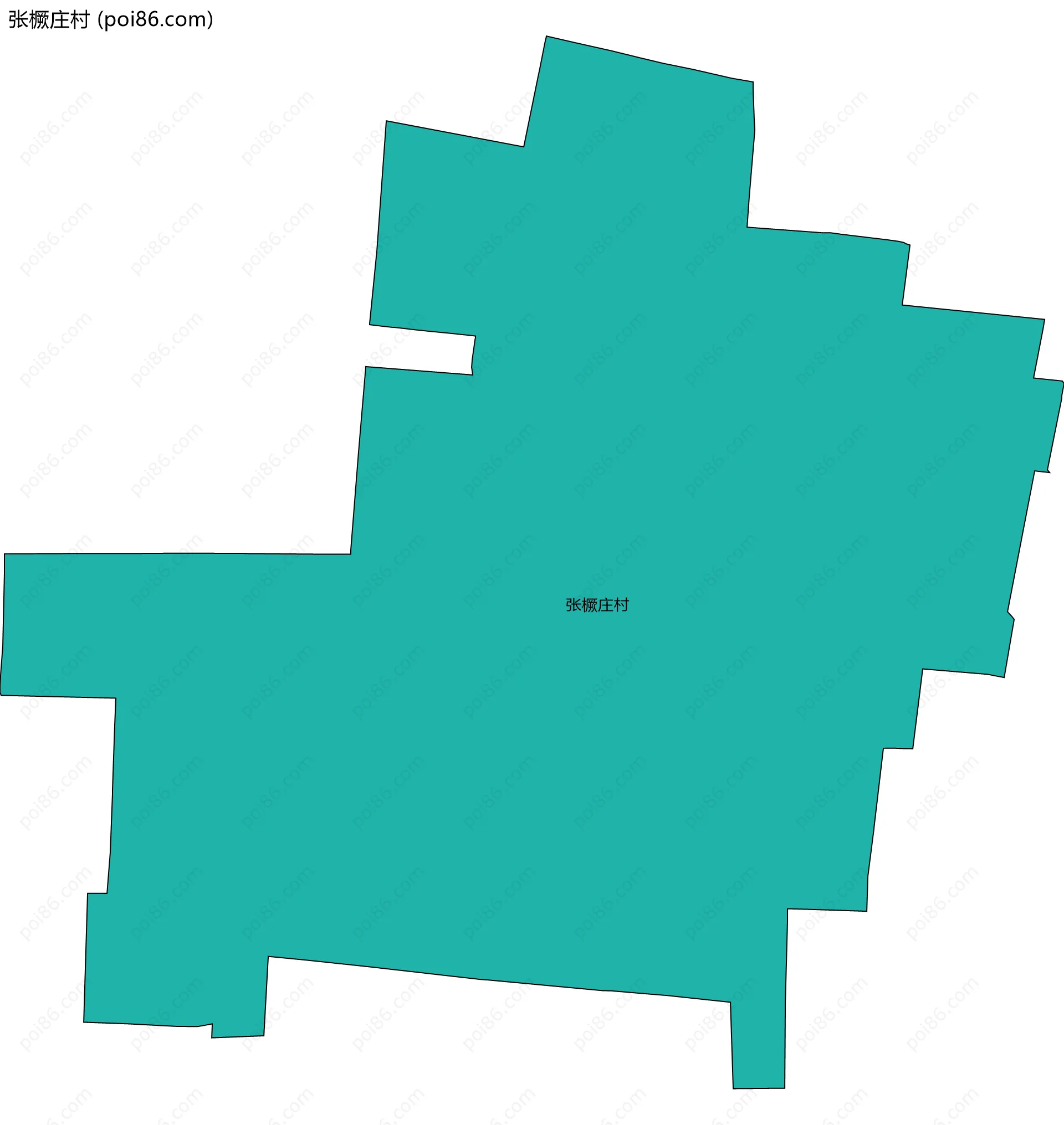 张橛庄村边界地图