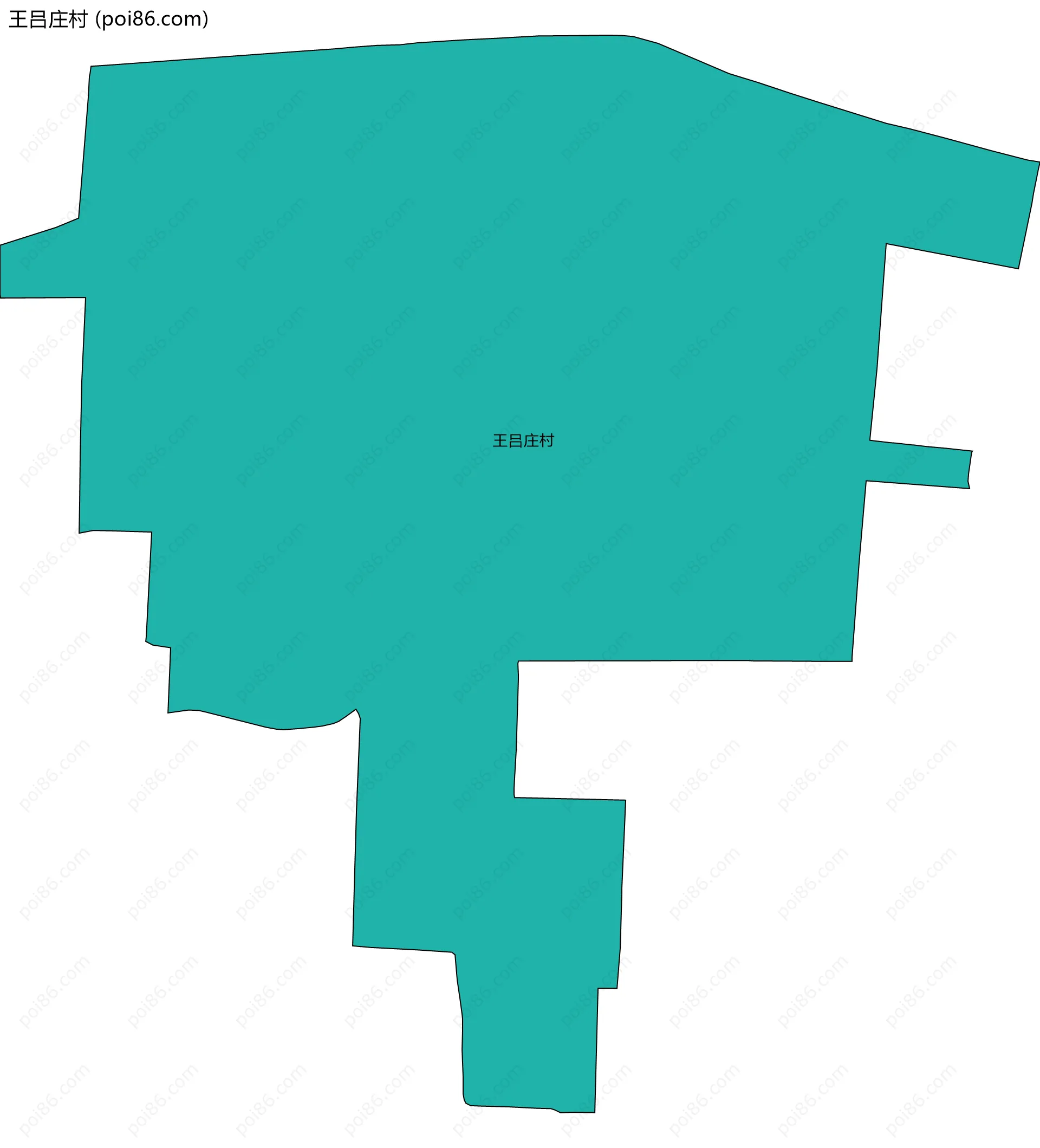 王吕庄村边界地图