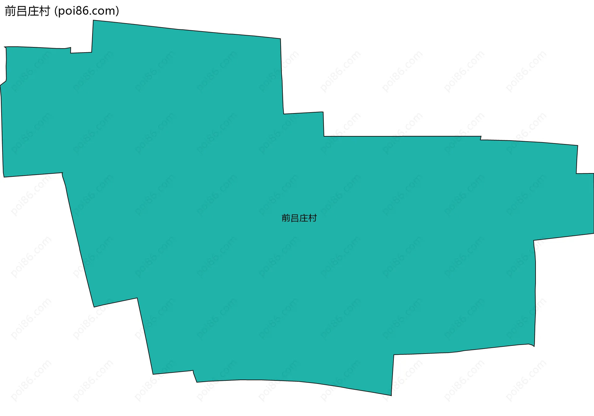 前吕庄村边界地图