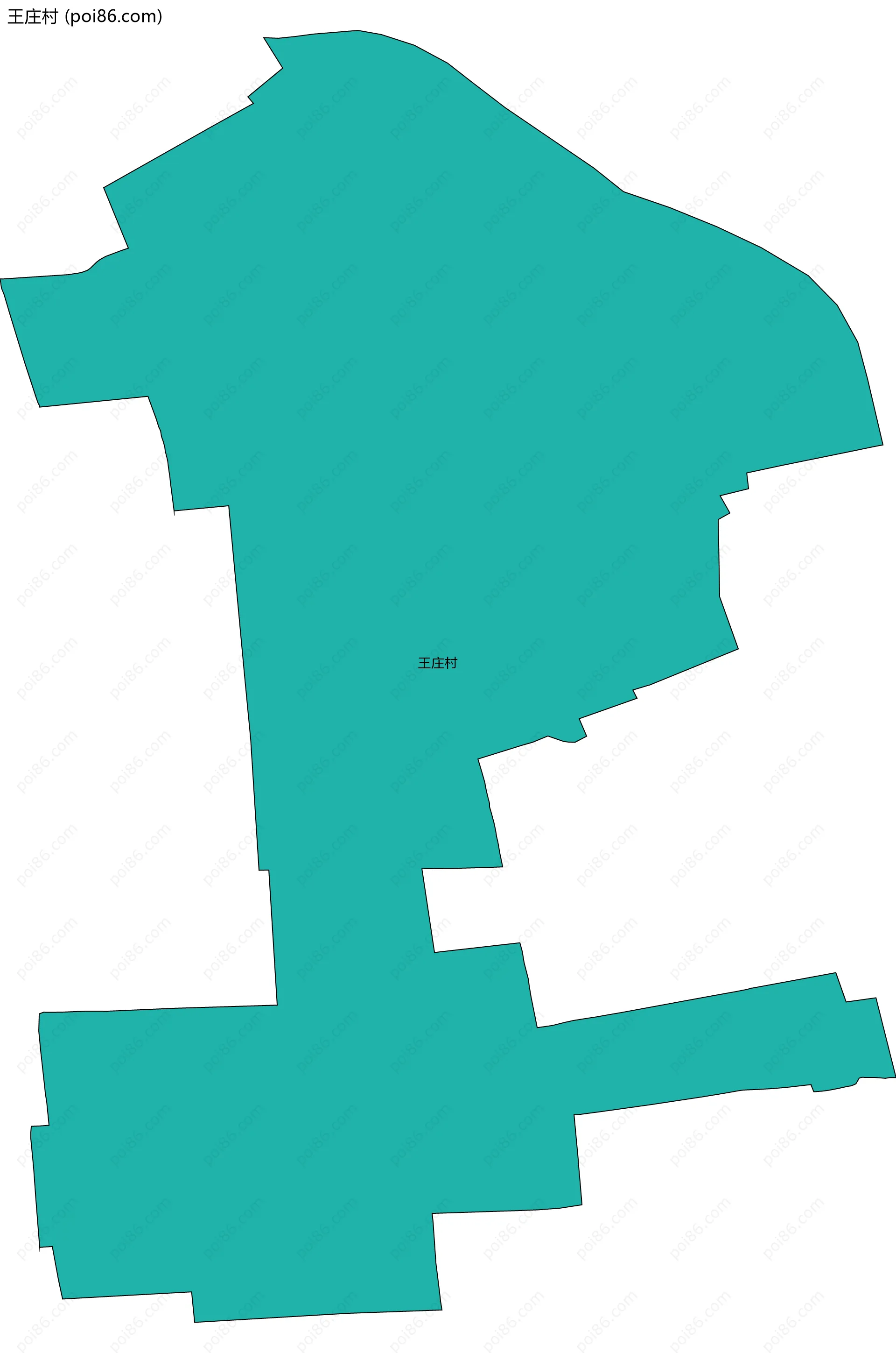 王庄村边界地图