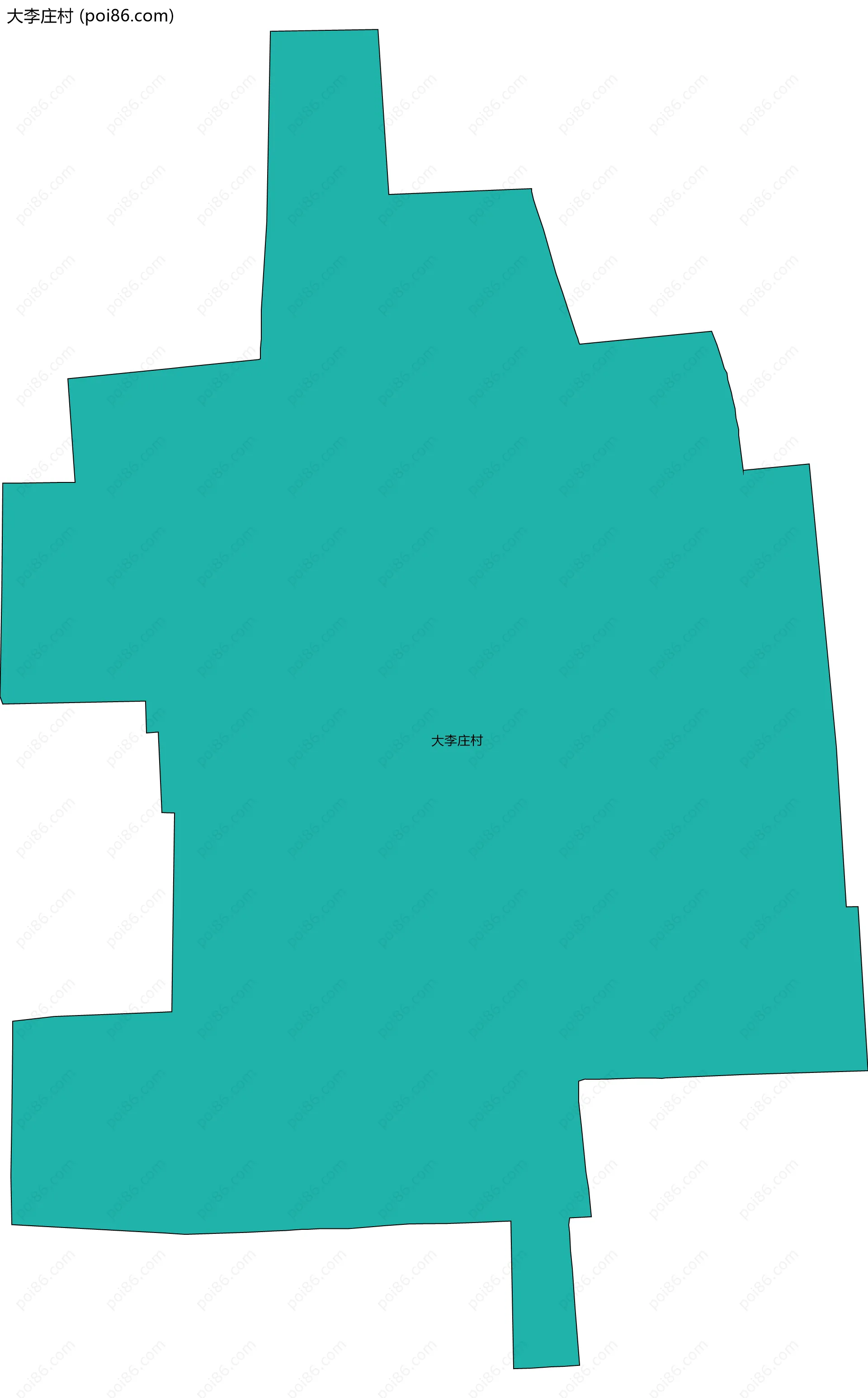 大李庄村边界地图
