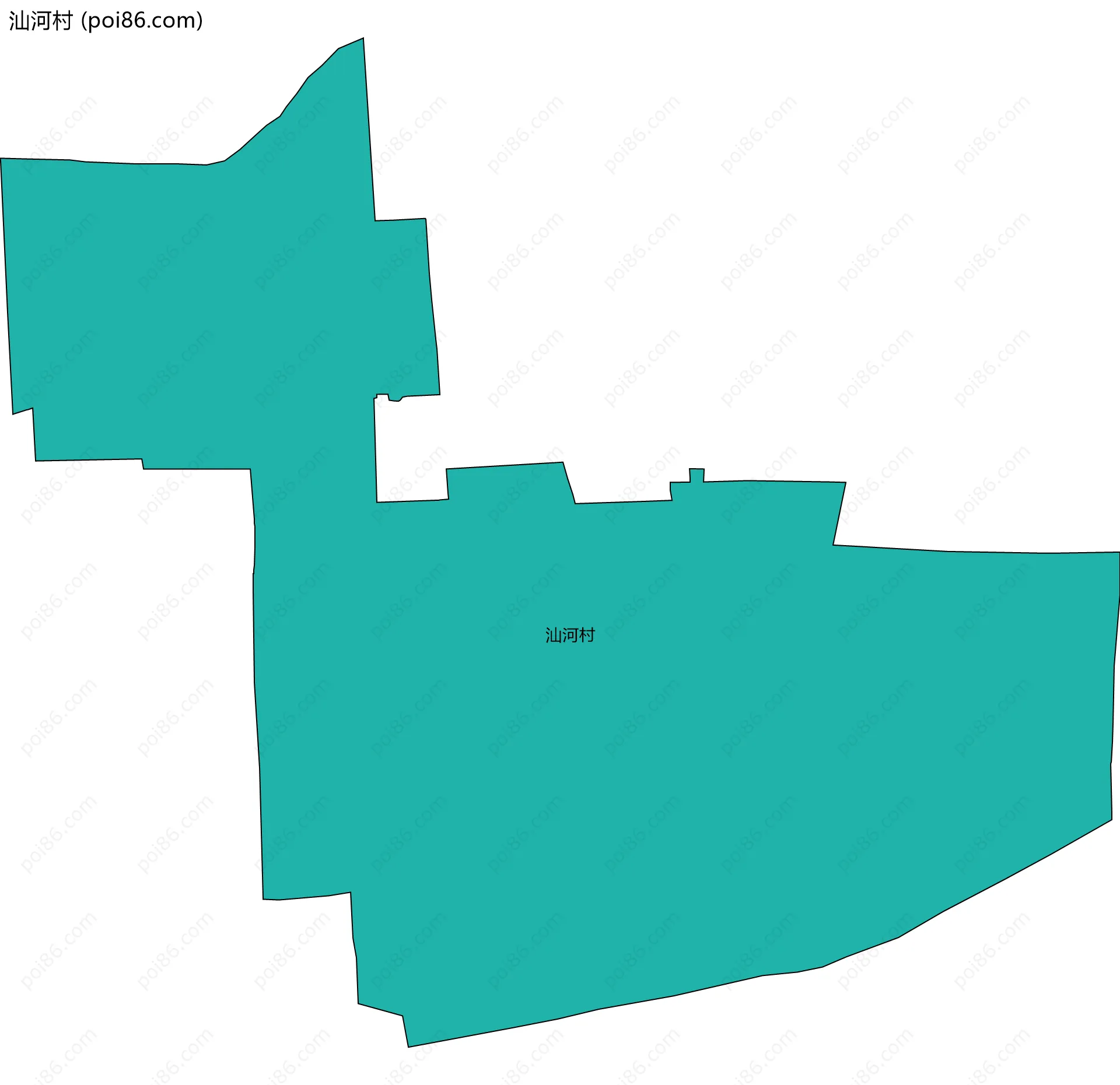 汕河村边界地图