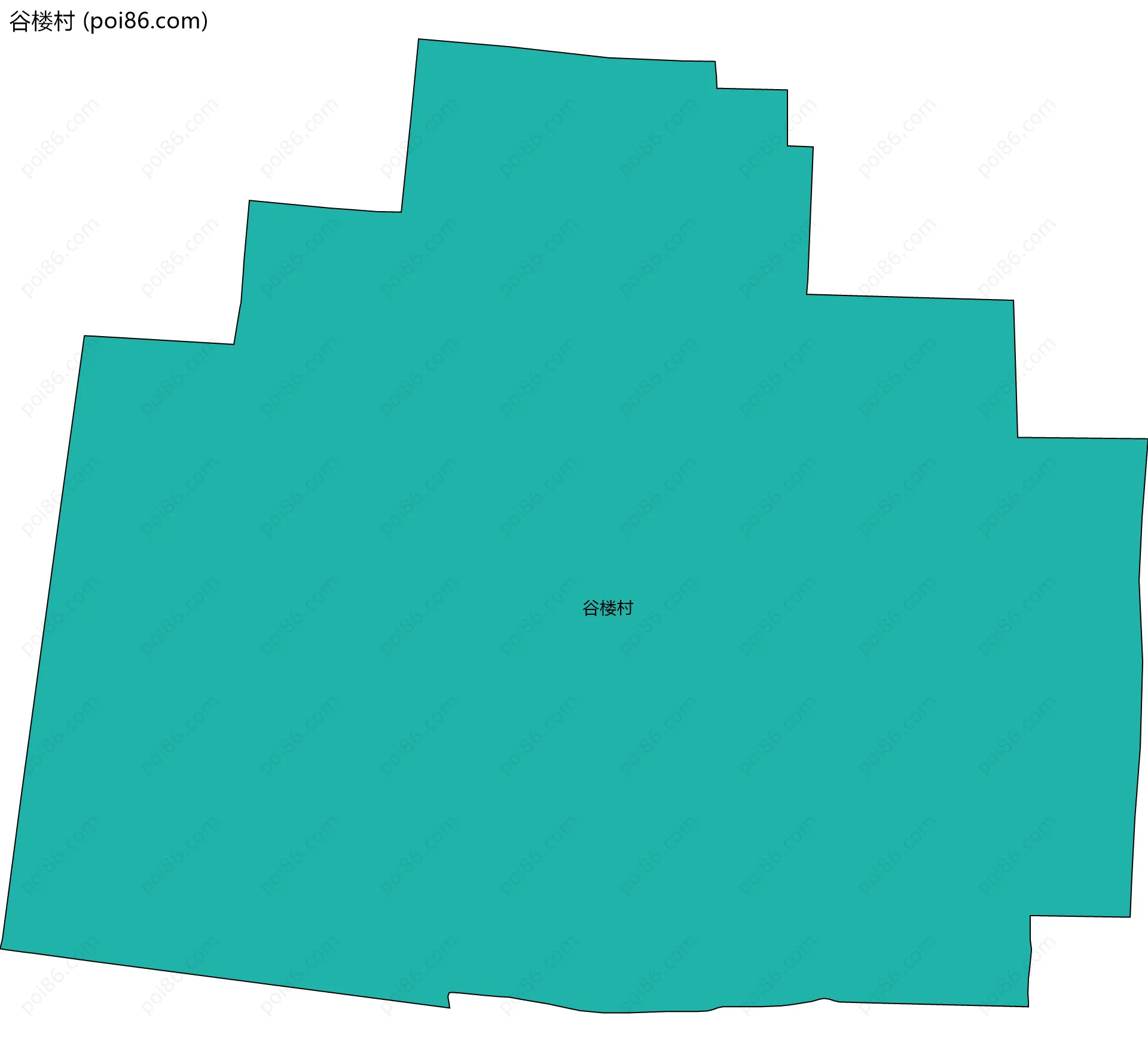 谷楼村边界地图