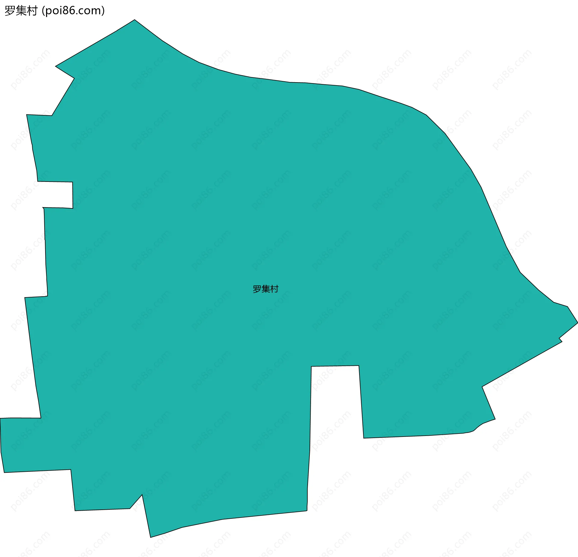 罗集村边界地图