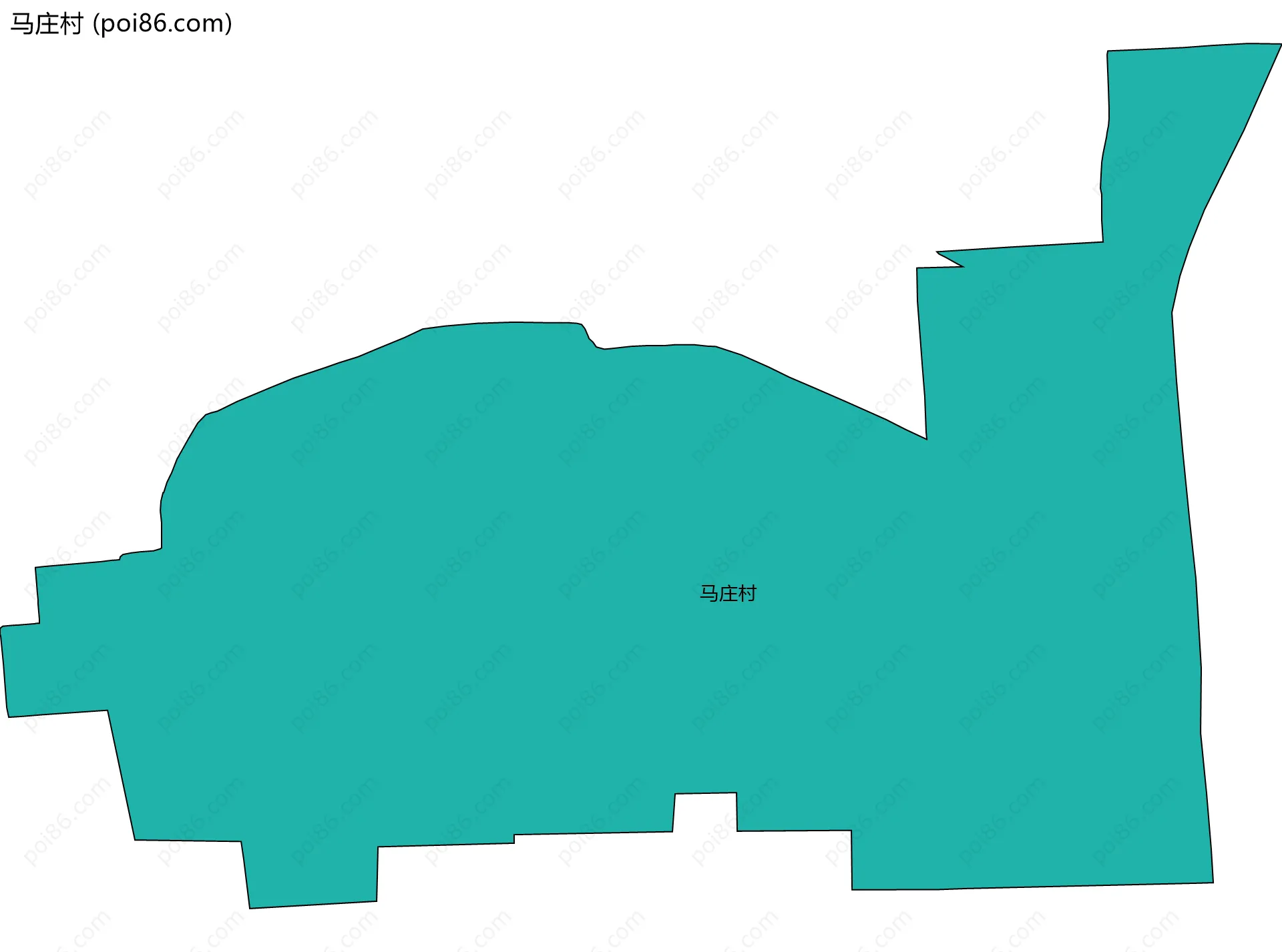 马庄村边界地图