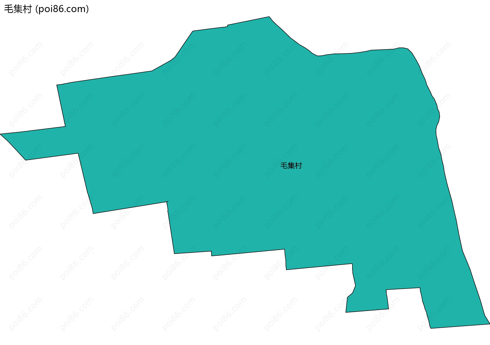 毛集村边界地图