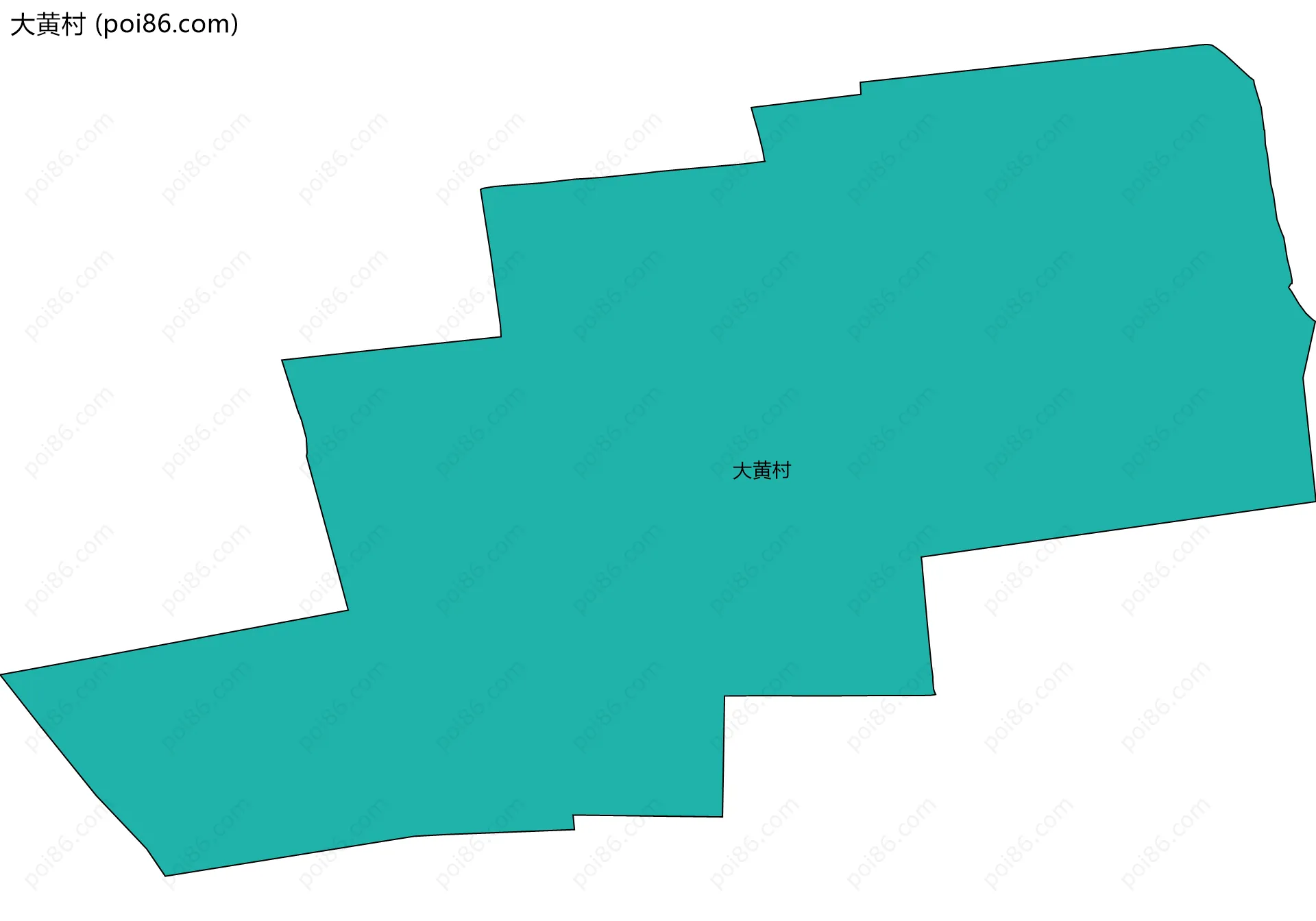 大黄村边界地图