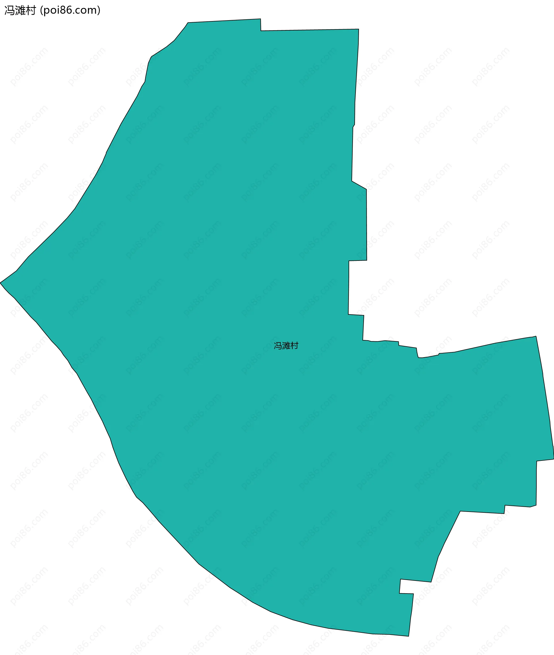 冯滩村边界地图