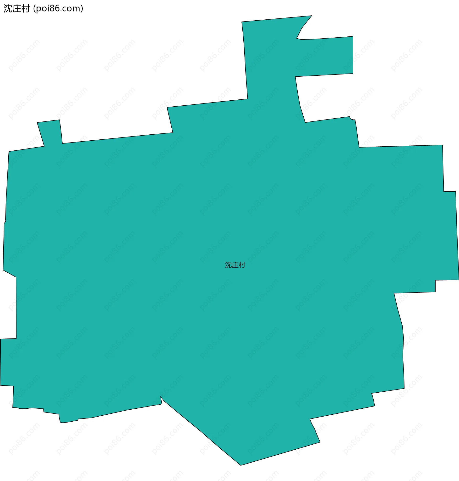 沈庄村边界地图