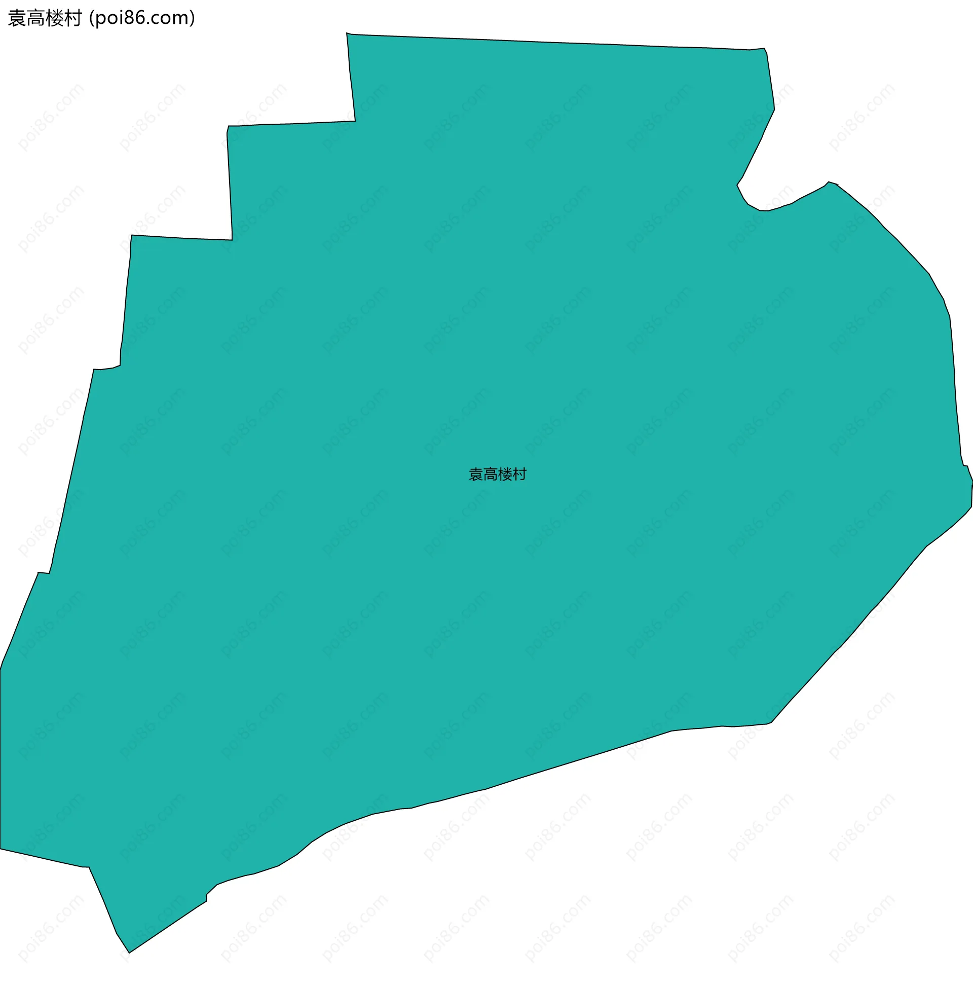 袁高楼村边界地图