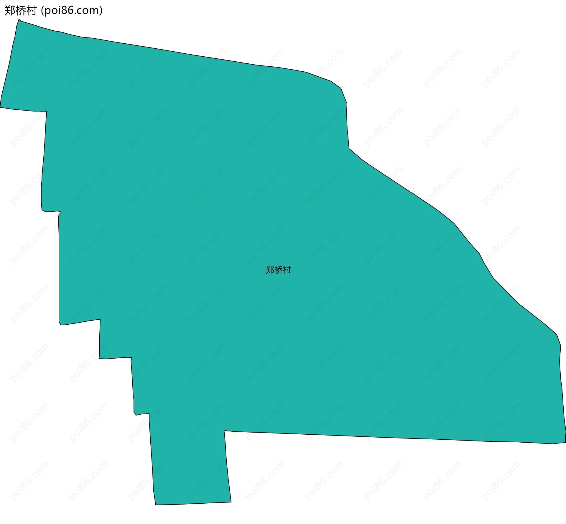郑桥村边界地图