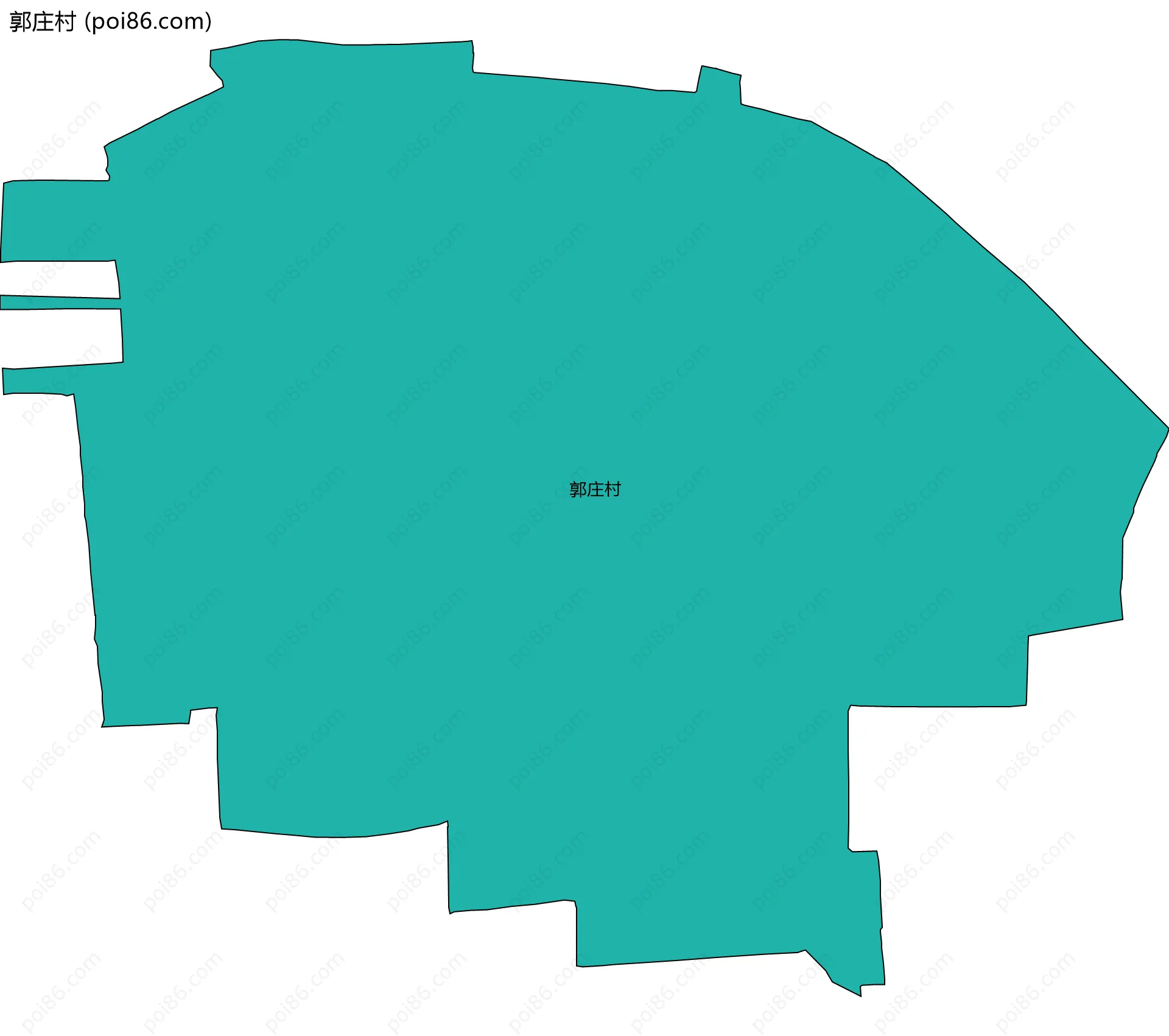 郭庄村边界地图