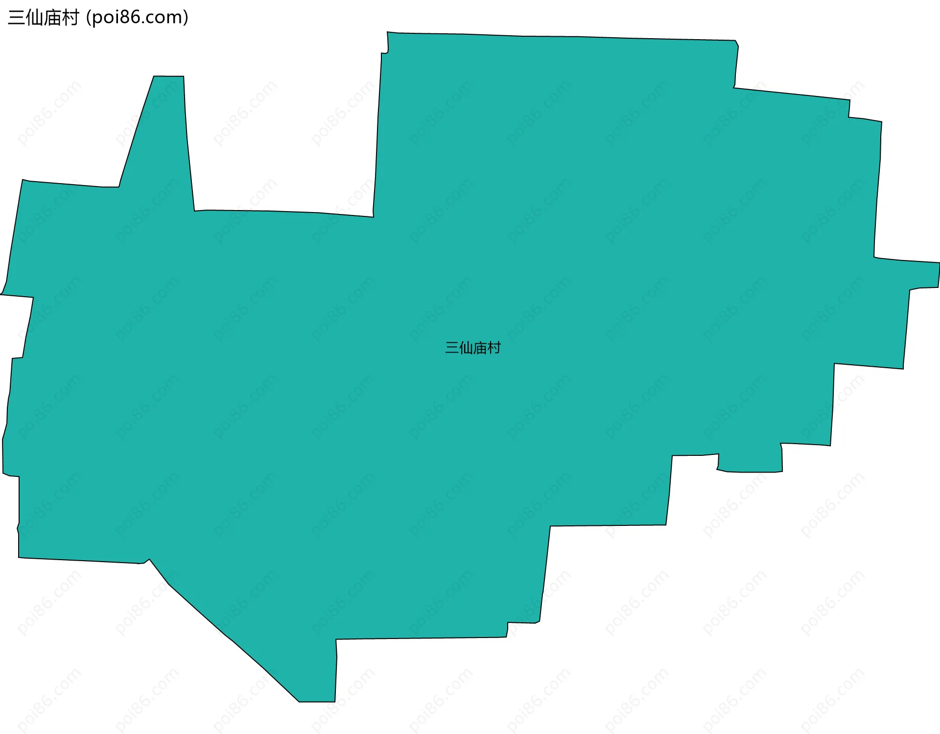 三仙庙村边界地图