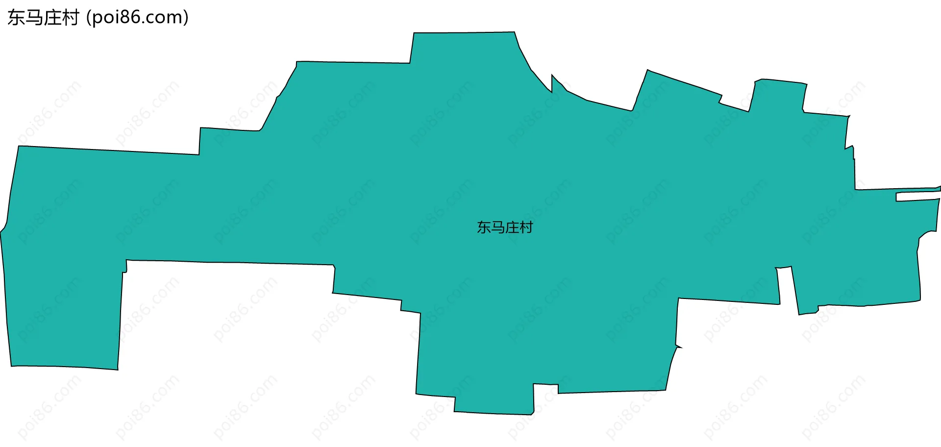 东马庄村边界地图