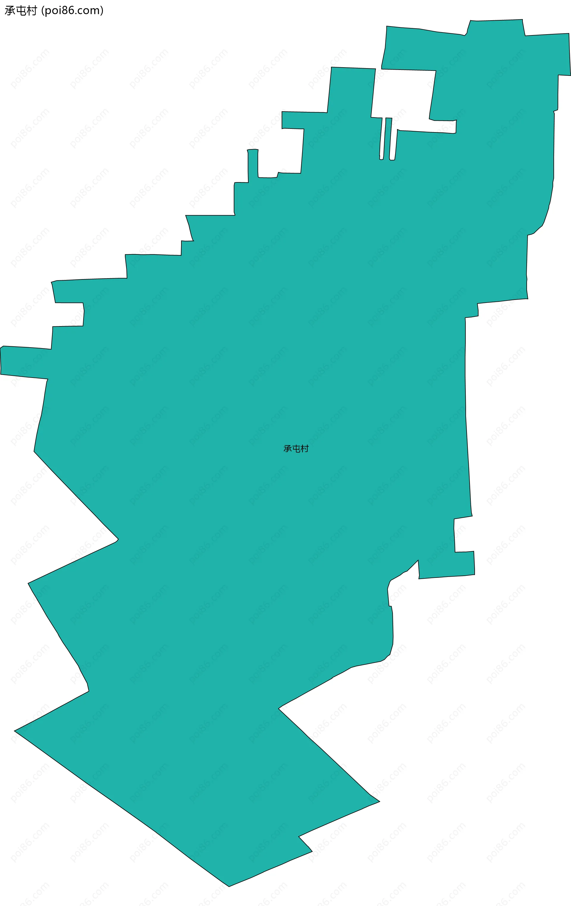 承屯村边界地图