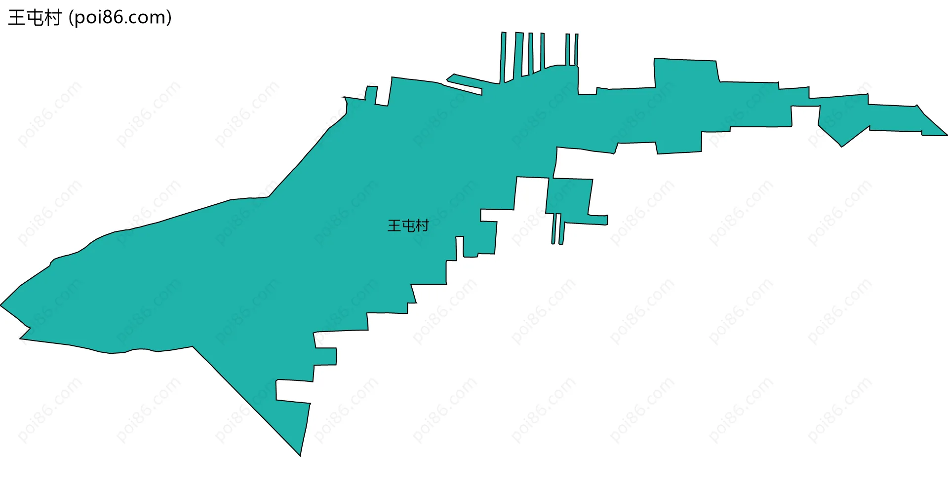 王屯村边界地图