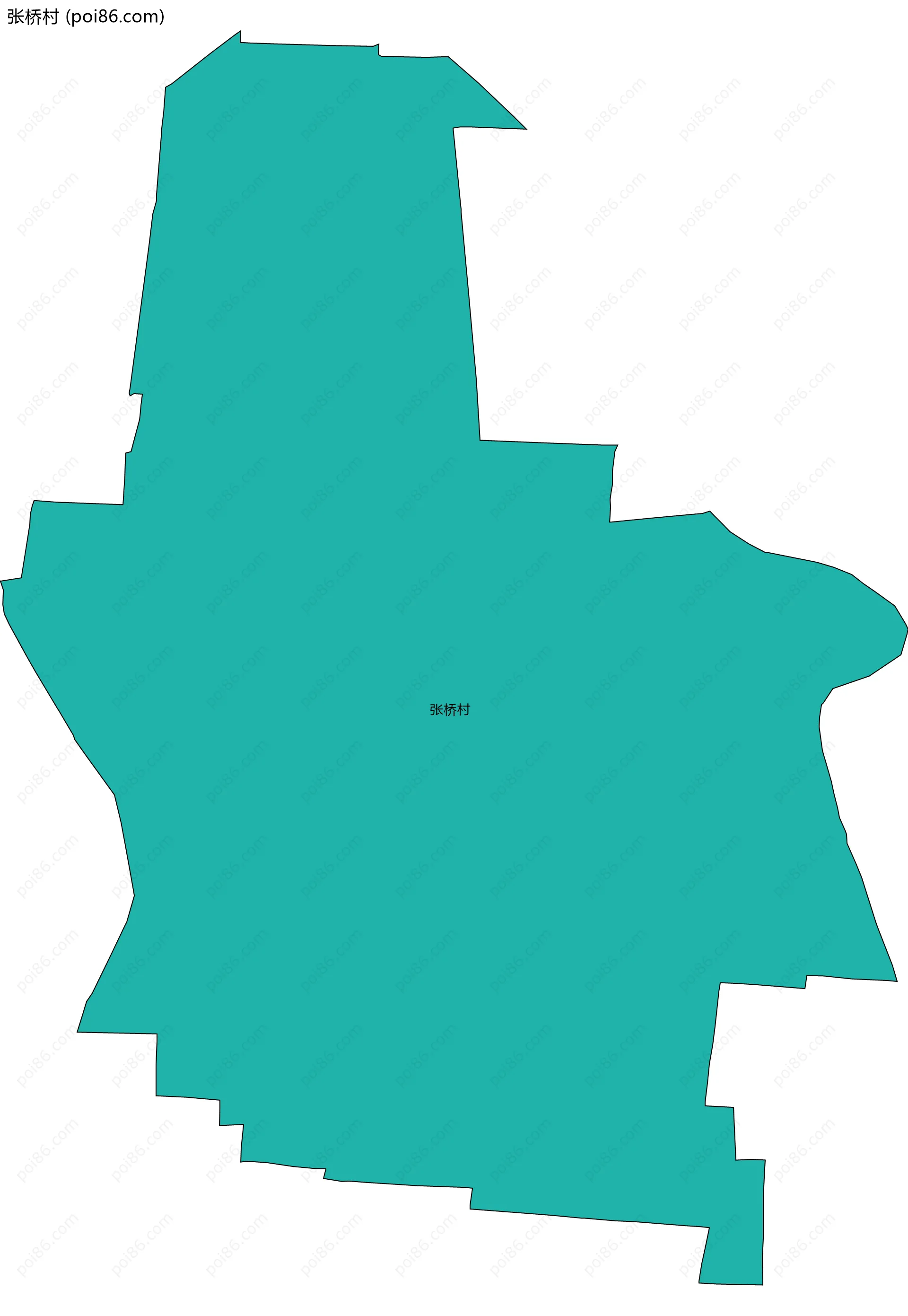 张桥村边界地图