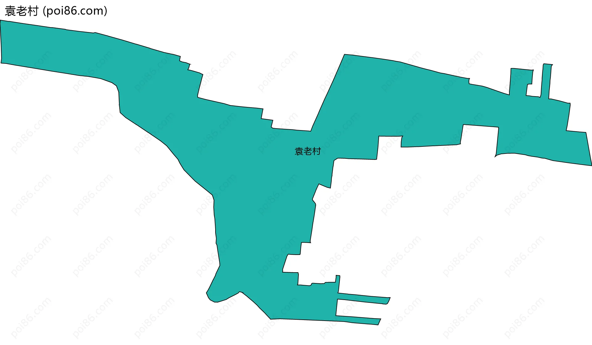 袁老村边界地图