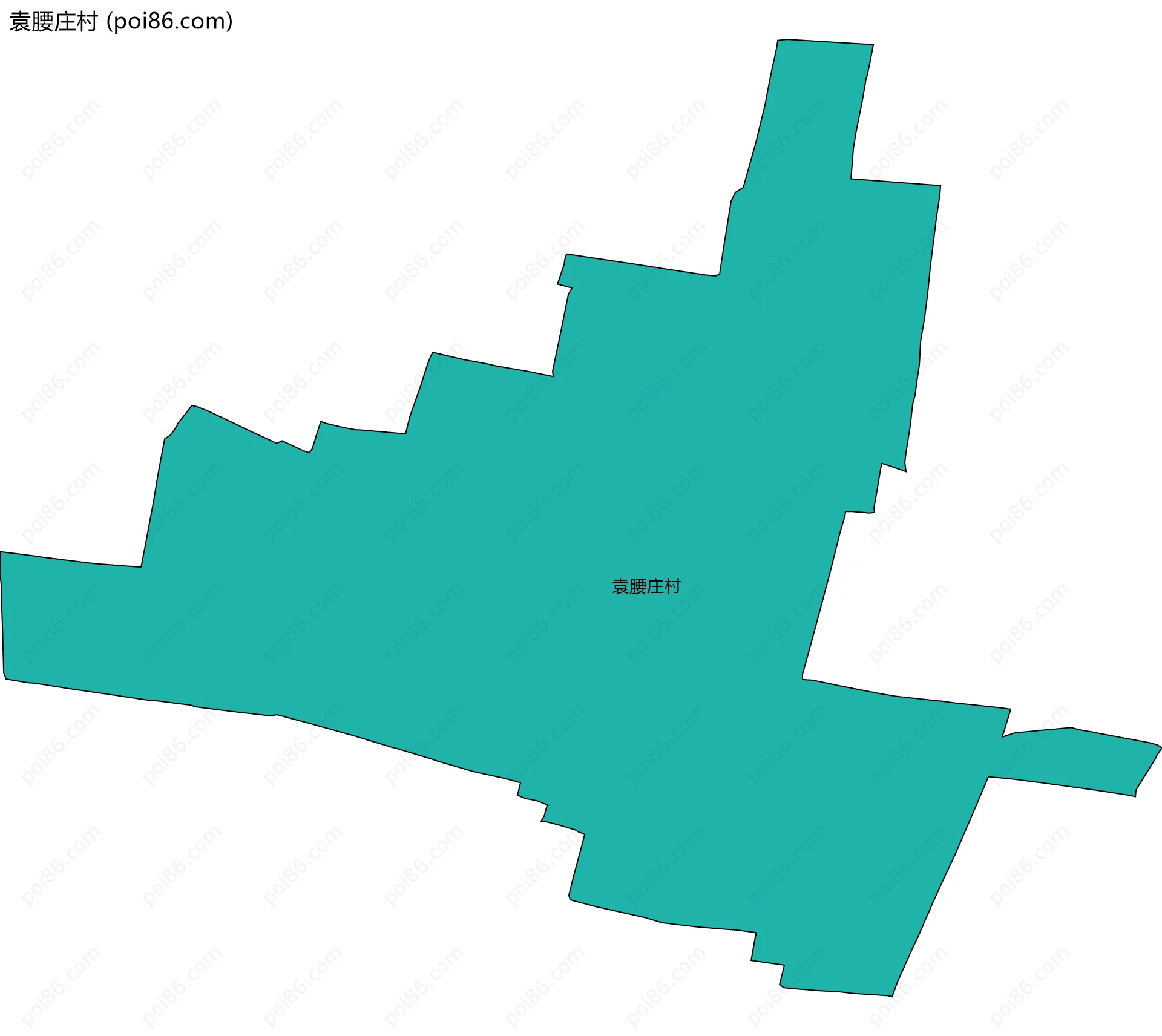 袁腰庄村边界地图