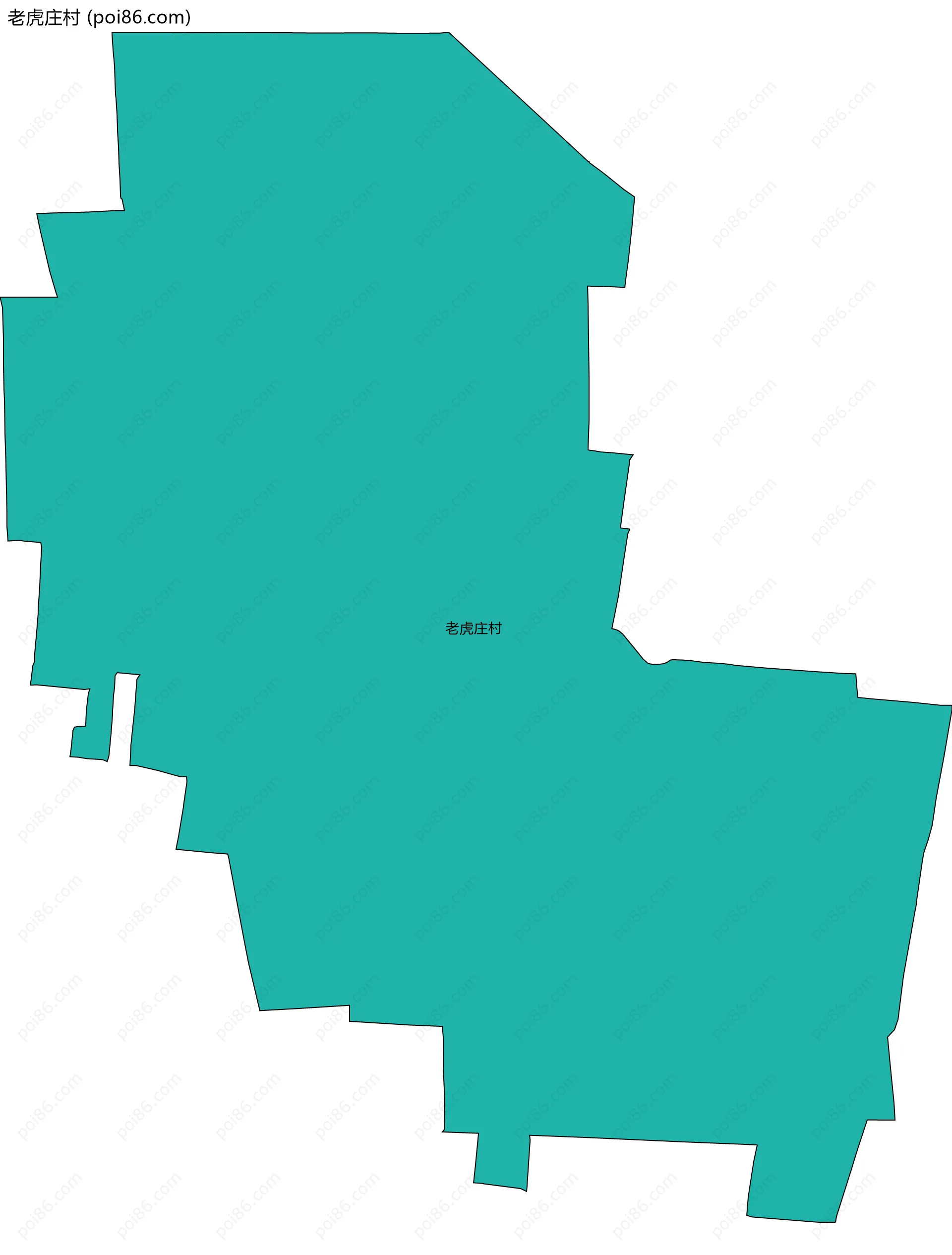 老虎庄村边界地图