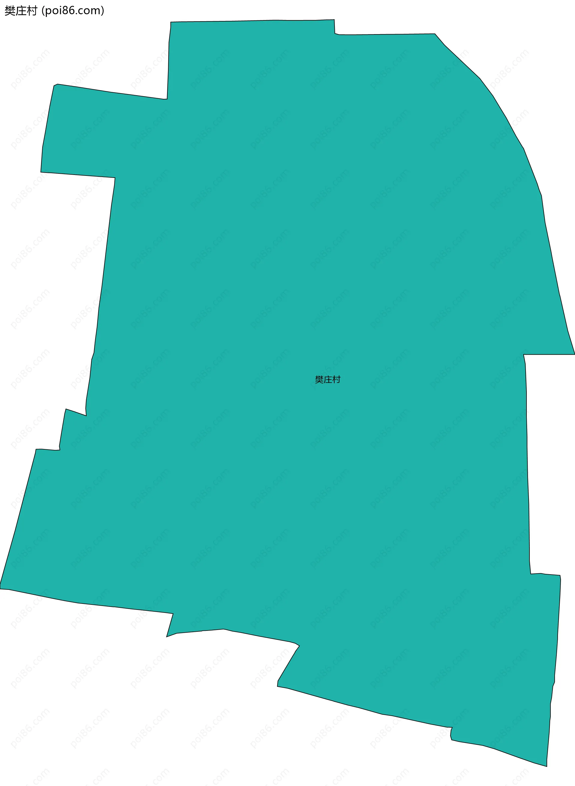 樊庄村边界地图