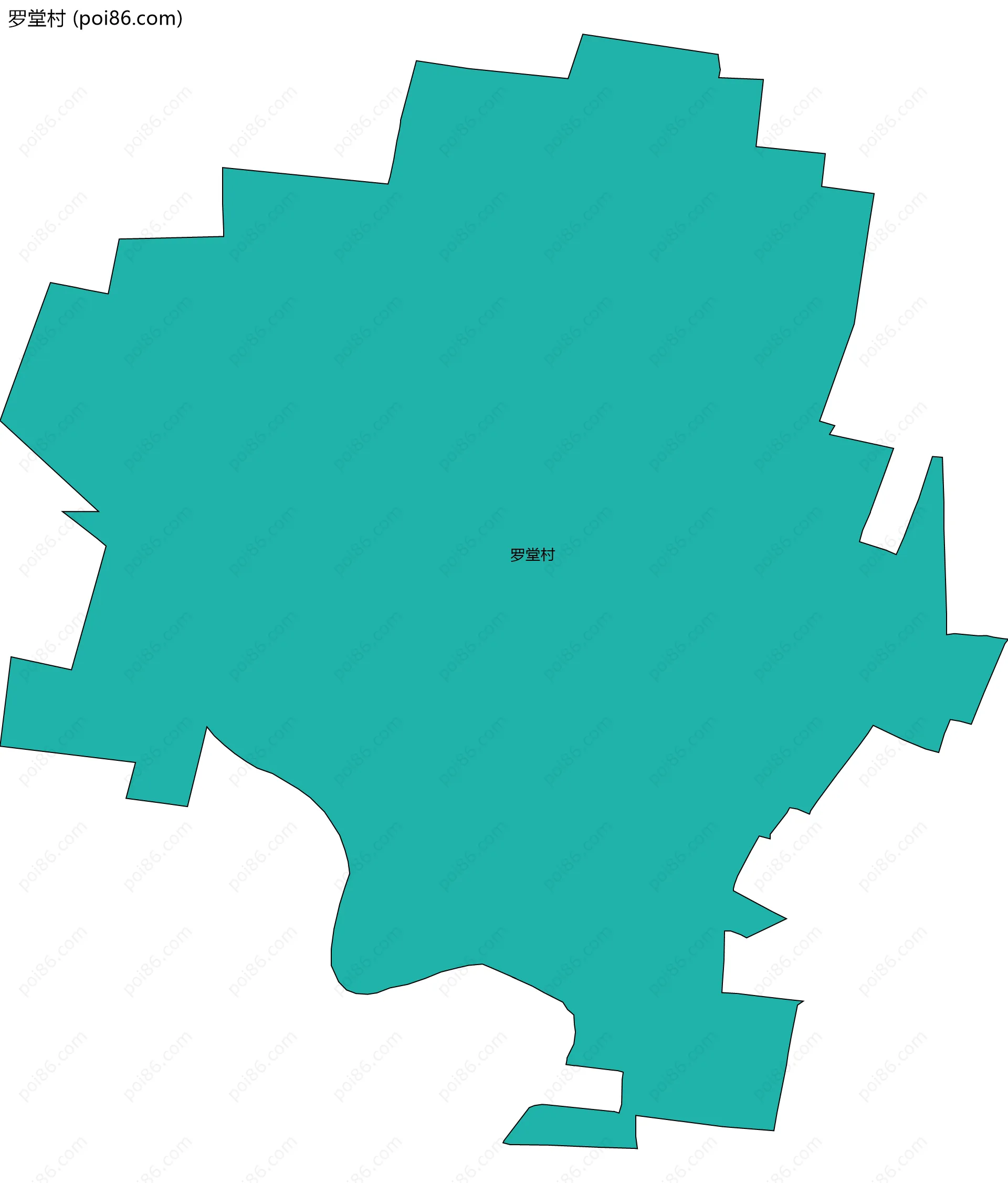 罗堂村边界地图