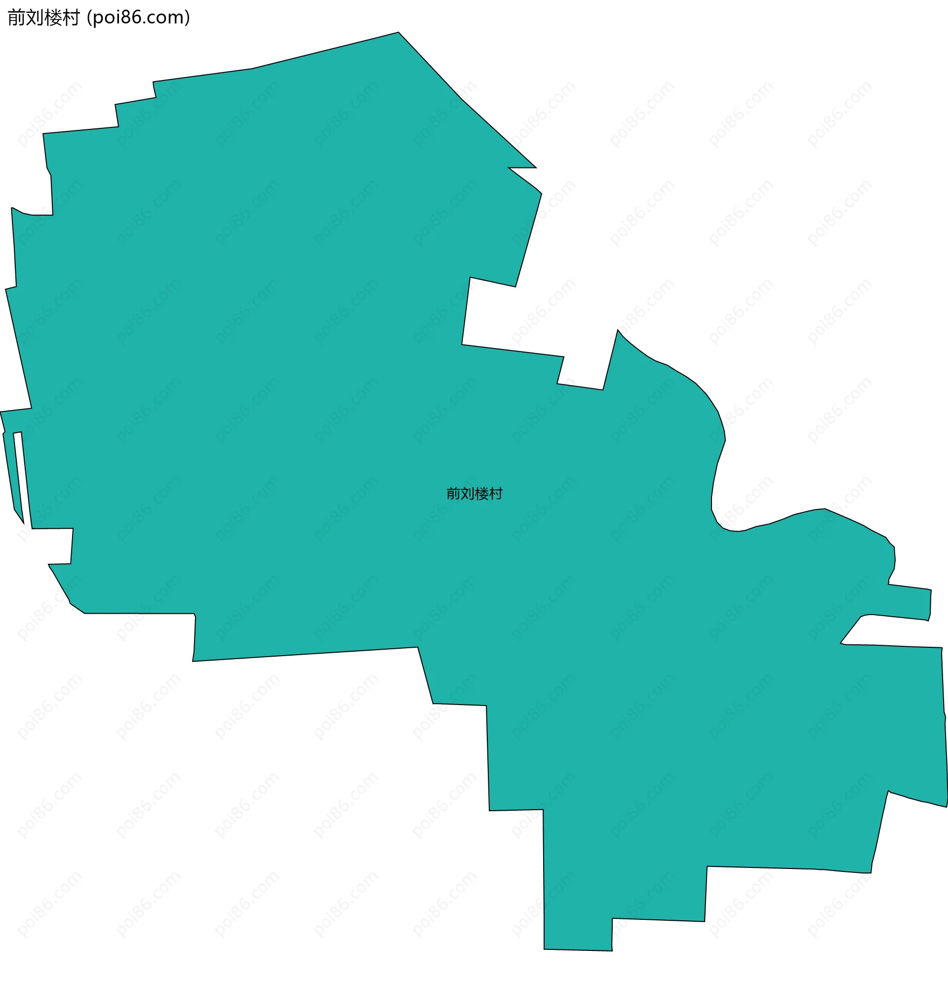 前刘楼村边界地图