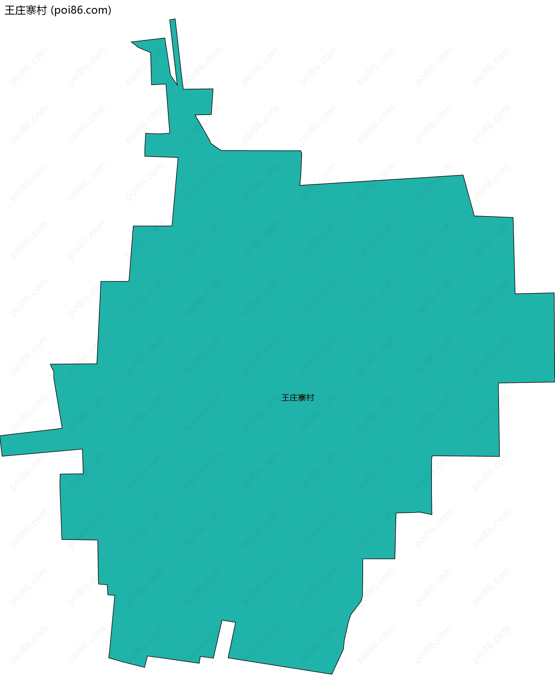 王庄寨村边界地图