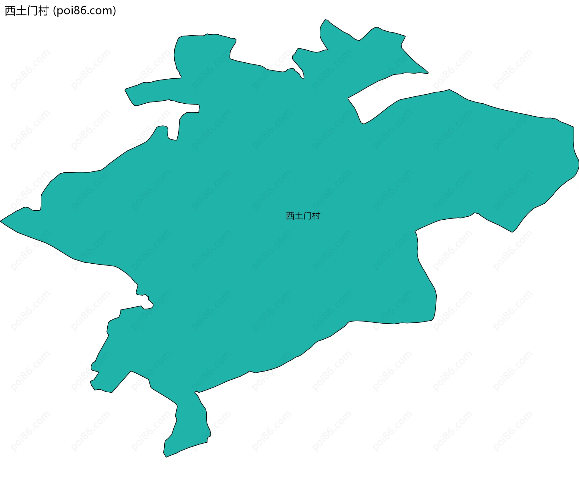 西土门村边界地图