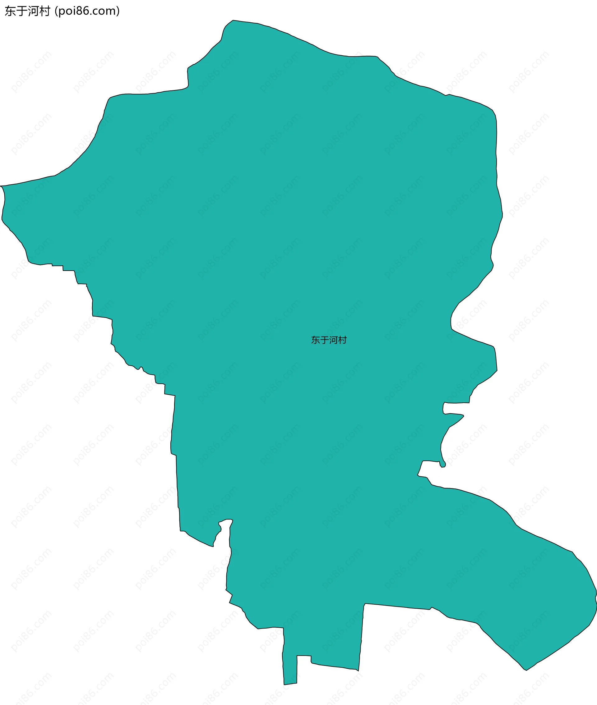 东于河村边界地图