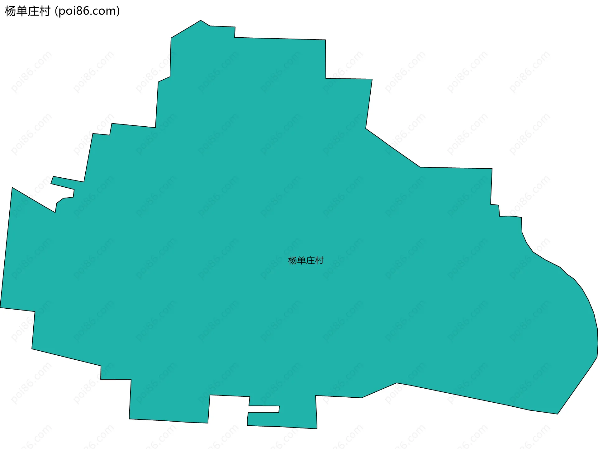 杨单庄村边界地图