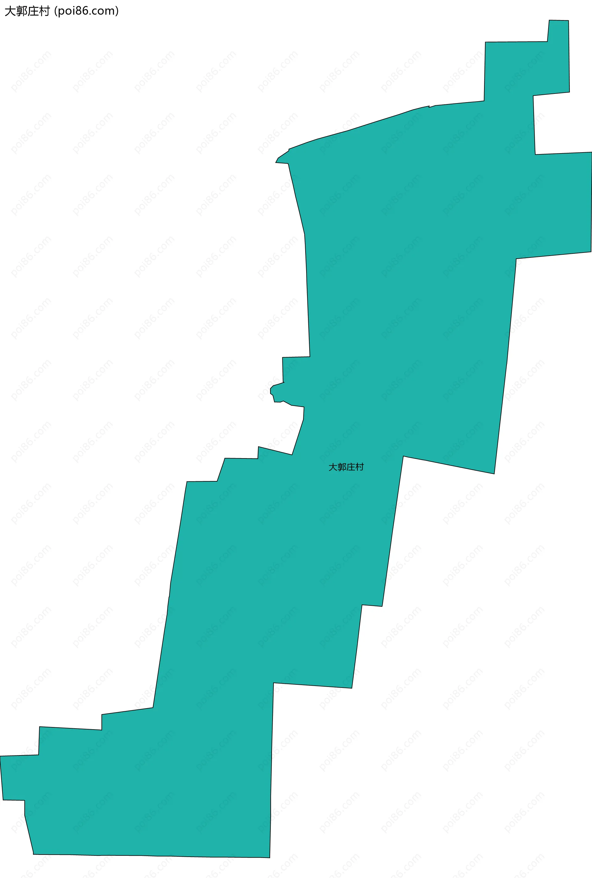 大郭庄村边界地图