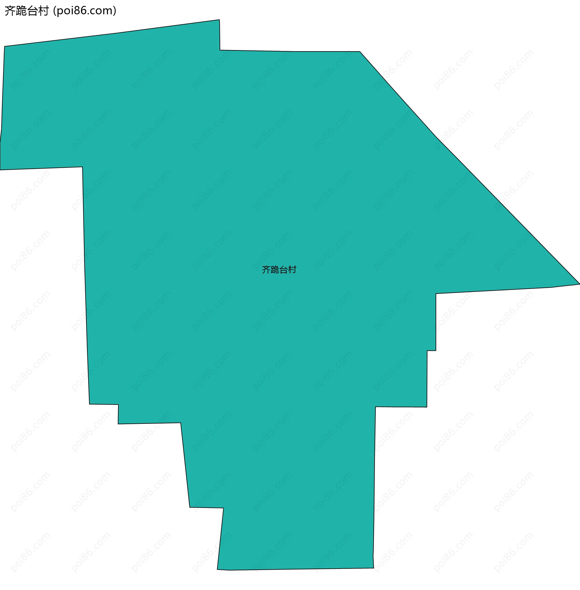 齐跪台村边界地图