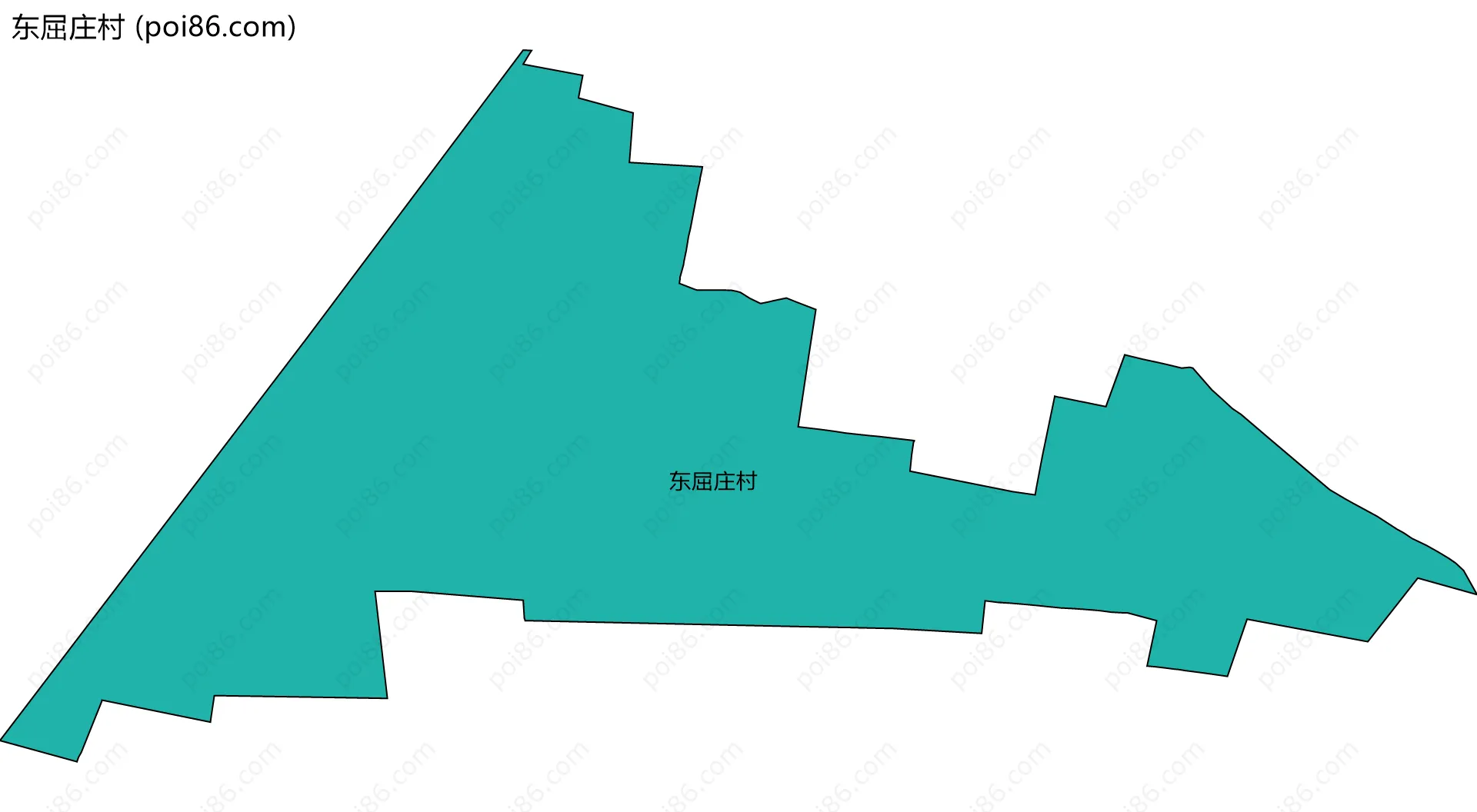 东屈庄村边界地图