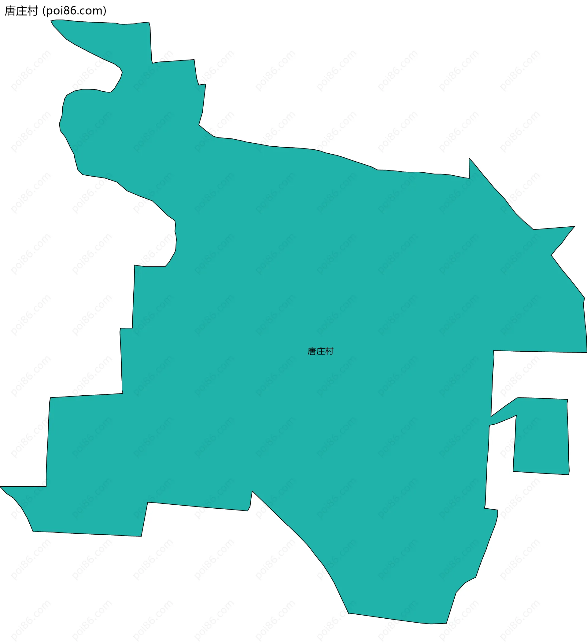 唐庄村边界地图
