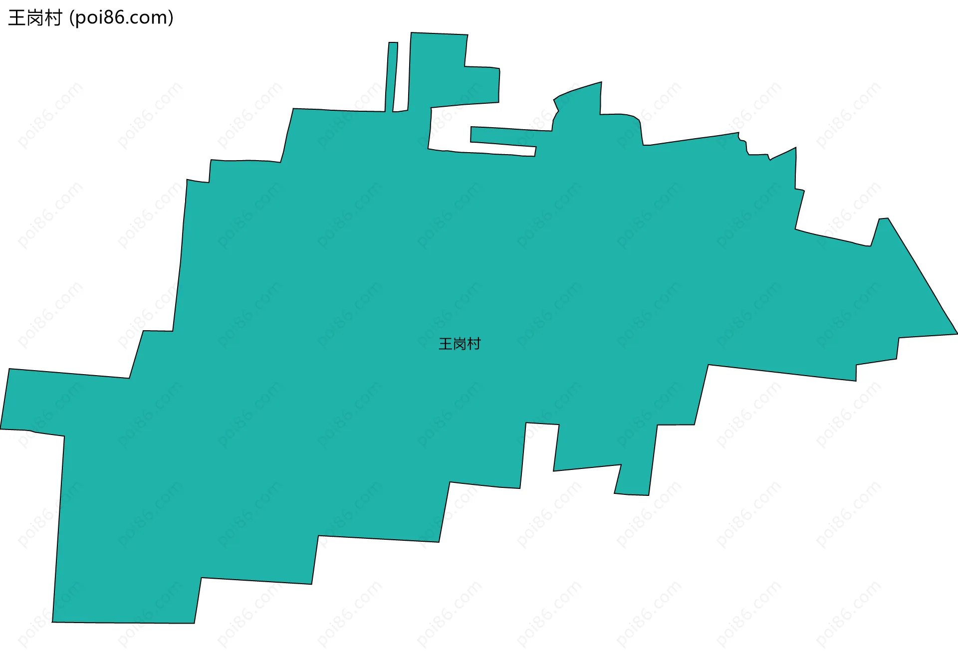 王岗村边界地图