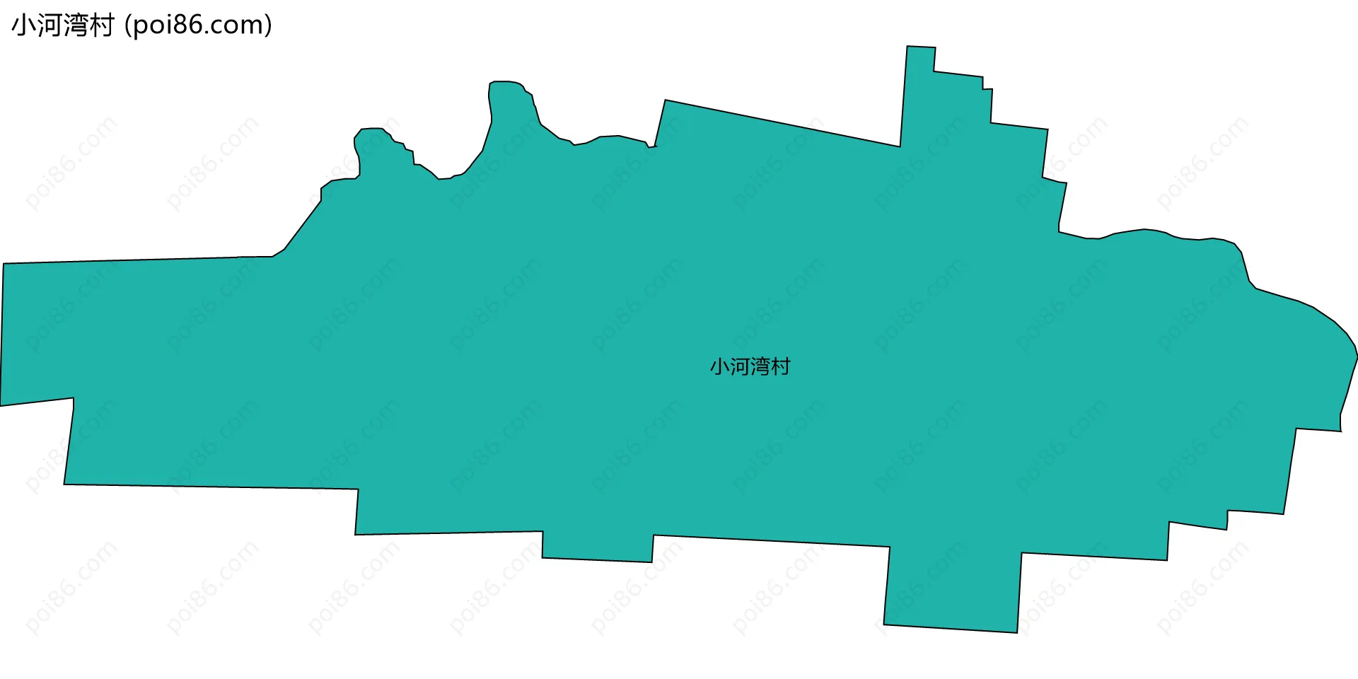 小河湾村边界地图