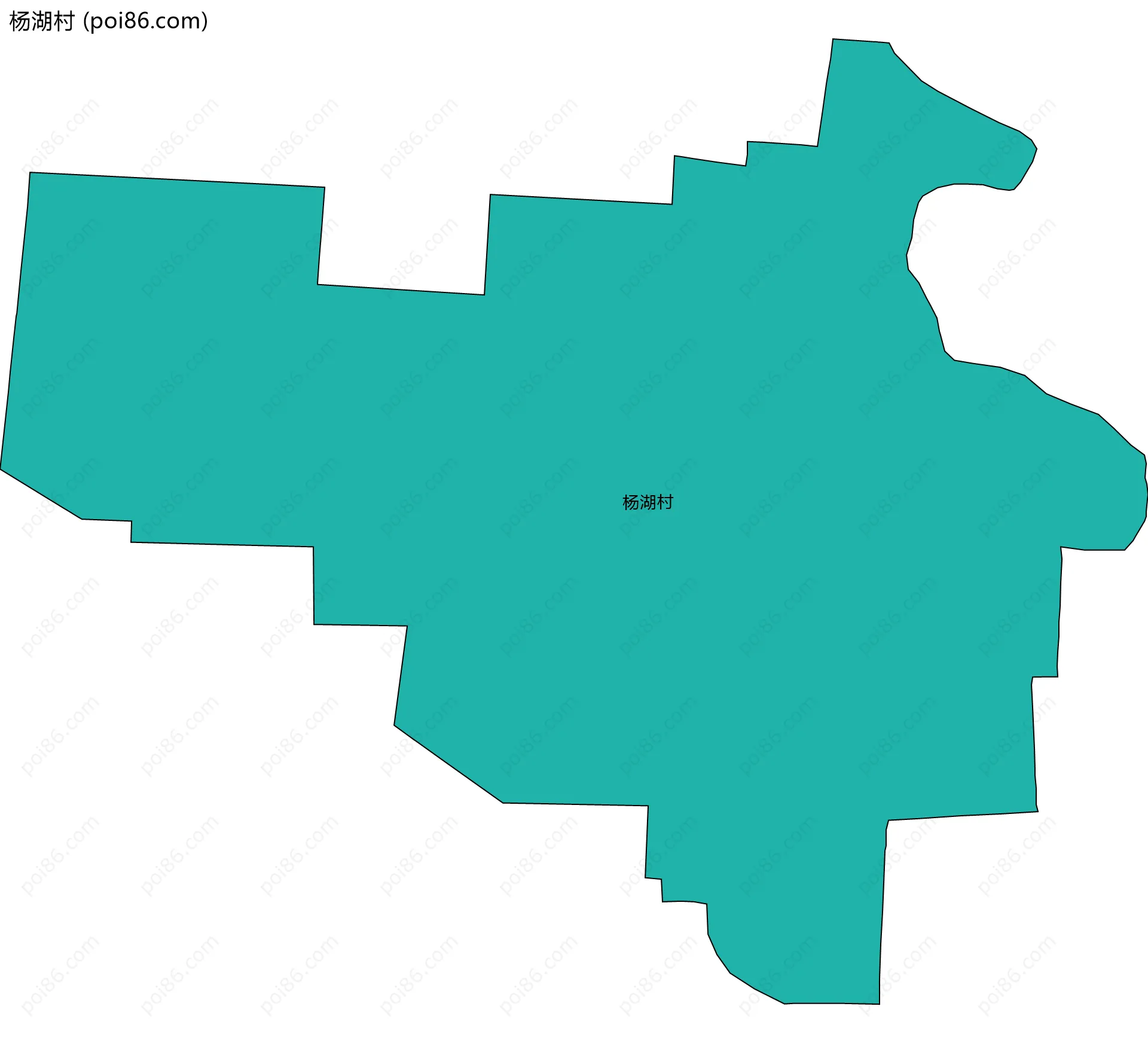 杨湖村边界地图