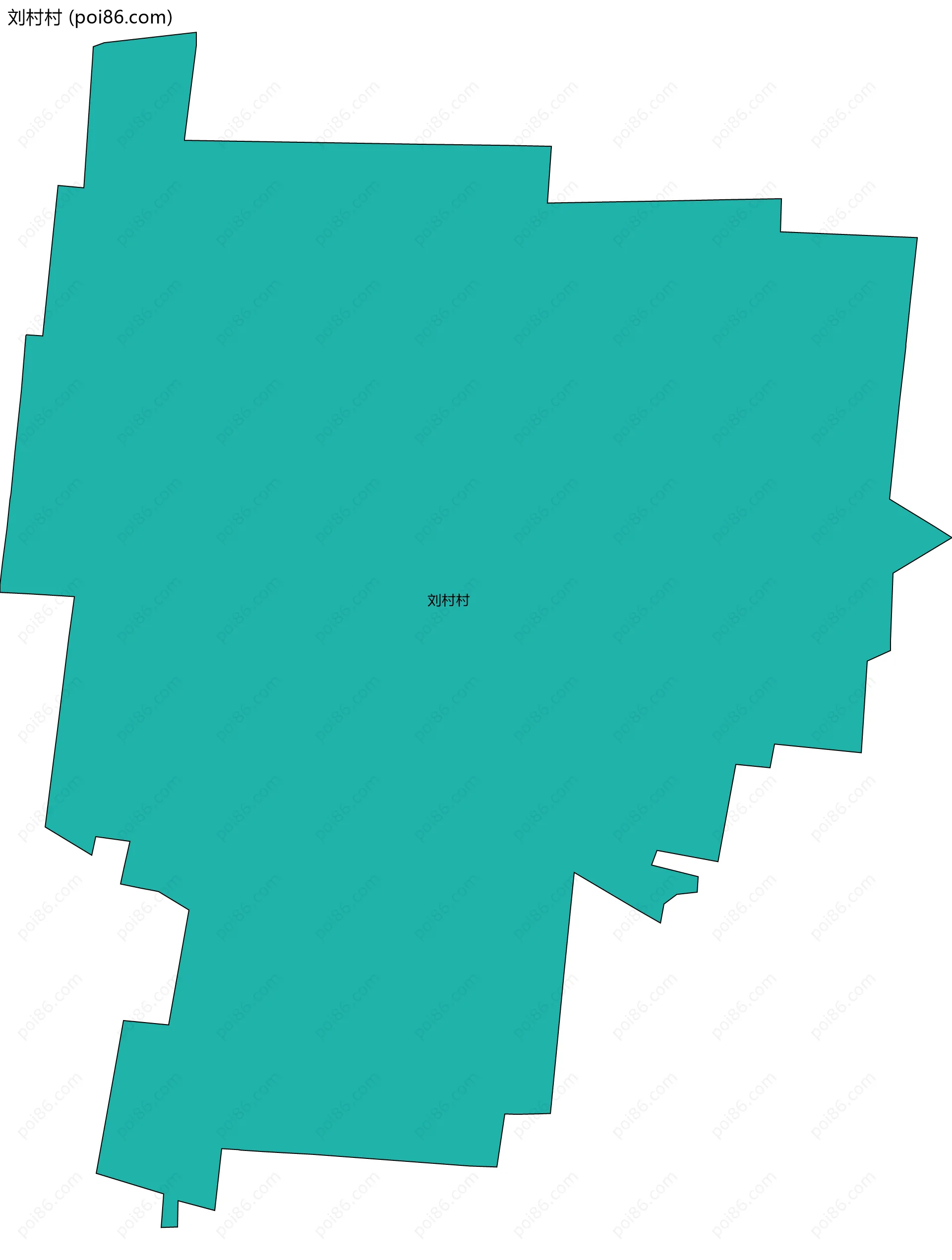 刘村村边界地图