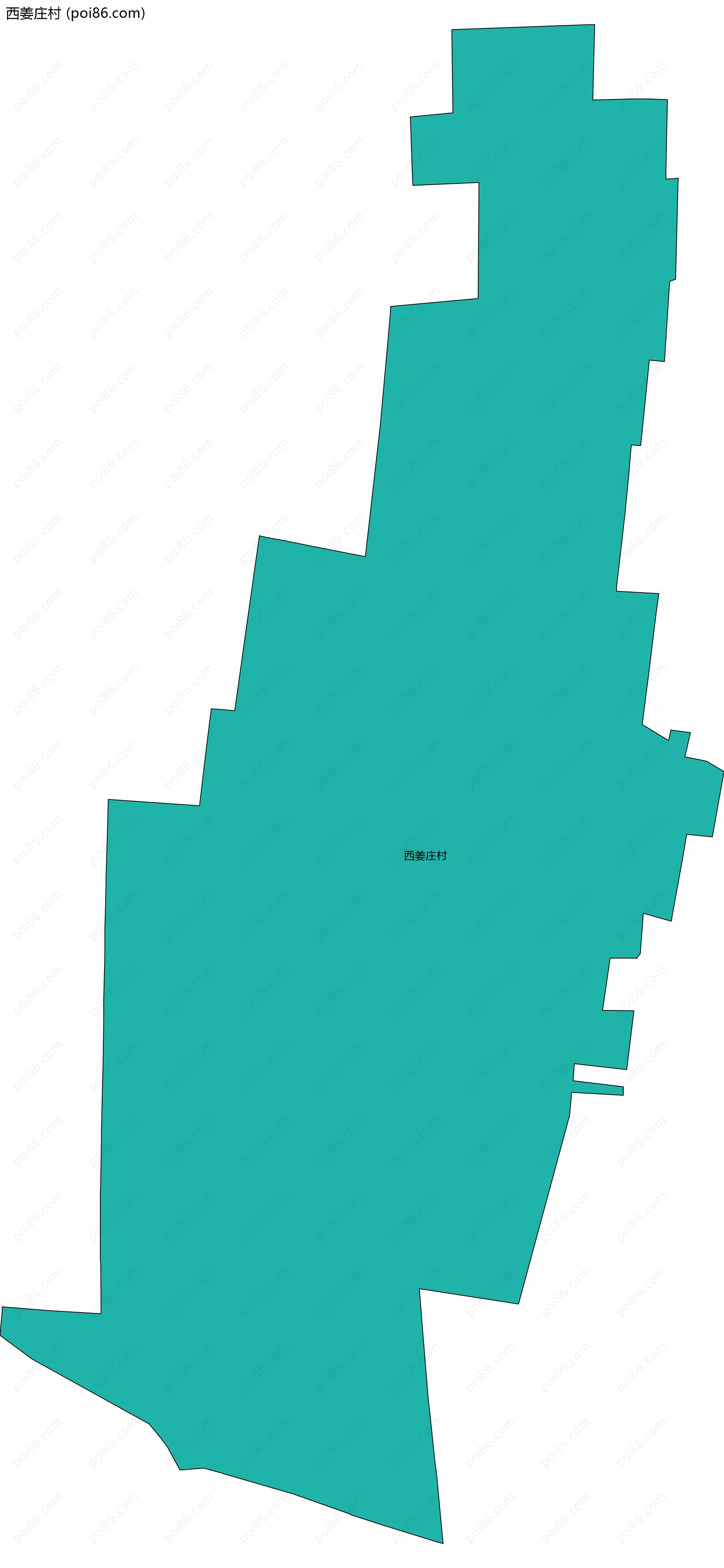 西姜庄村边界地图