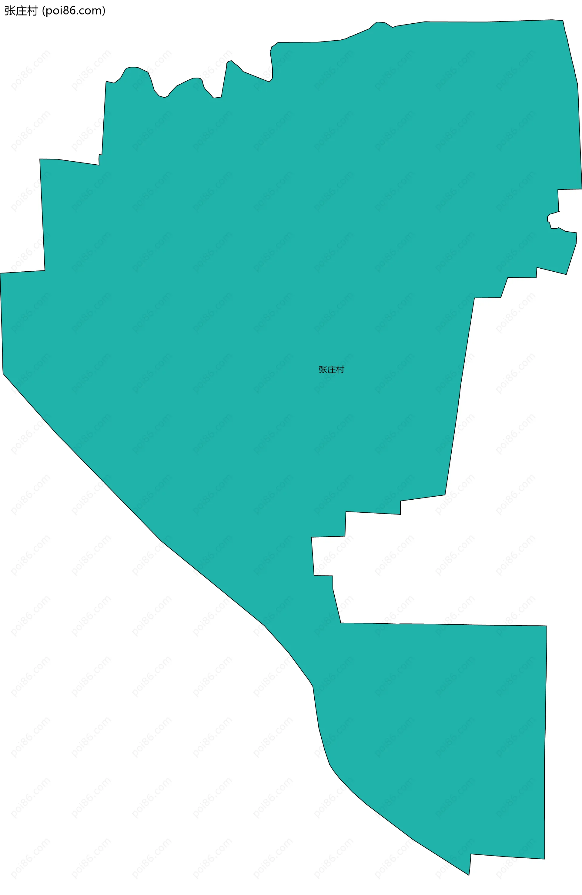 张庄村边界地图