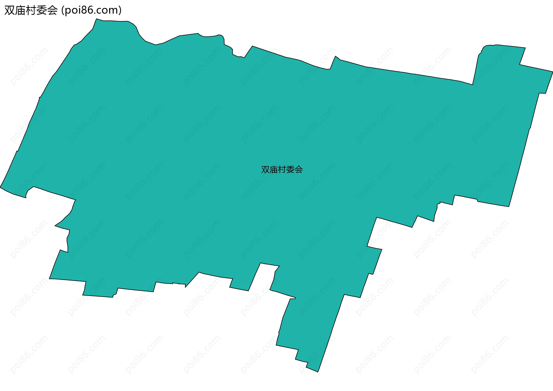 双庙村委会边界地图