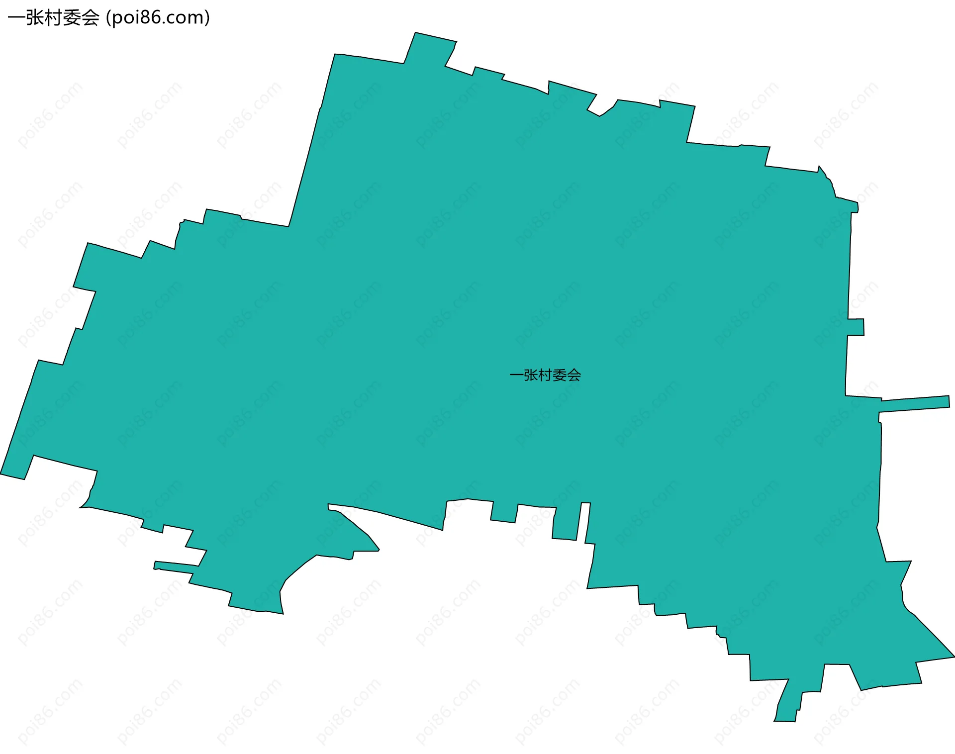 一张村委会边界地图