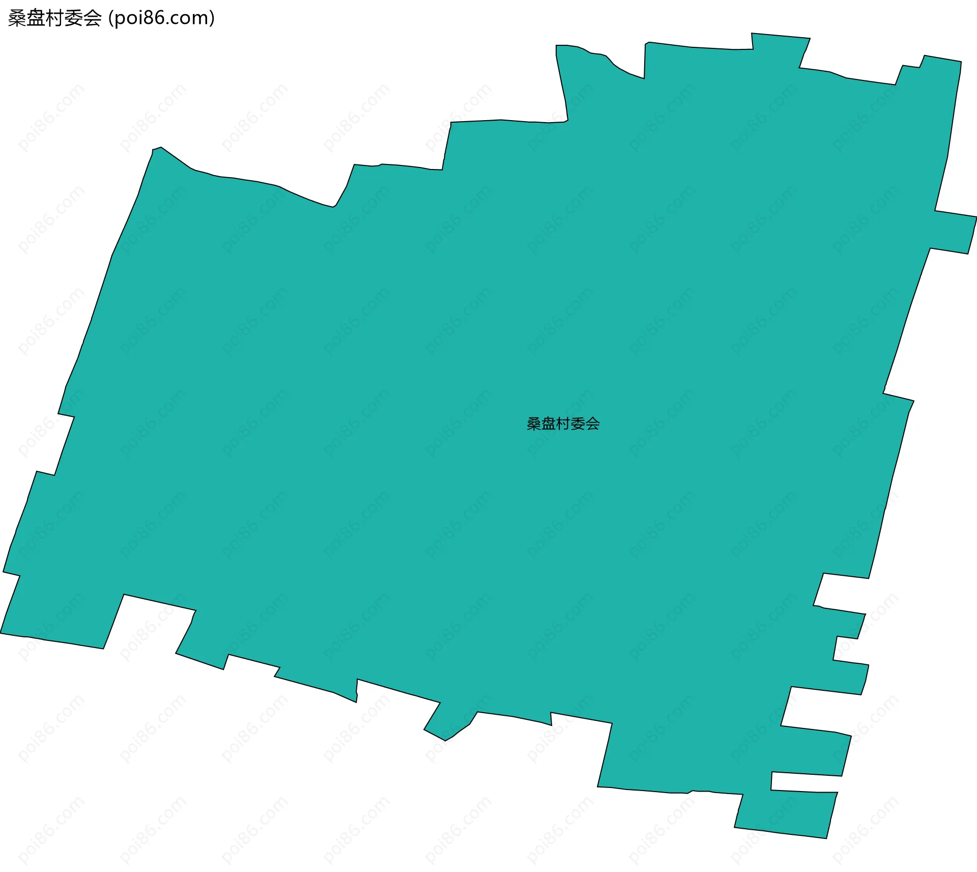 桑盘村委会边界地图