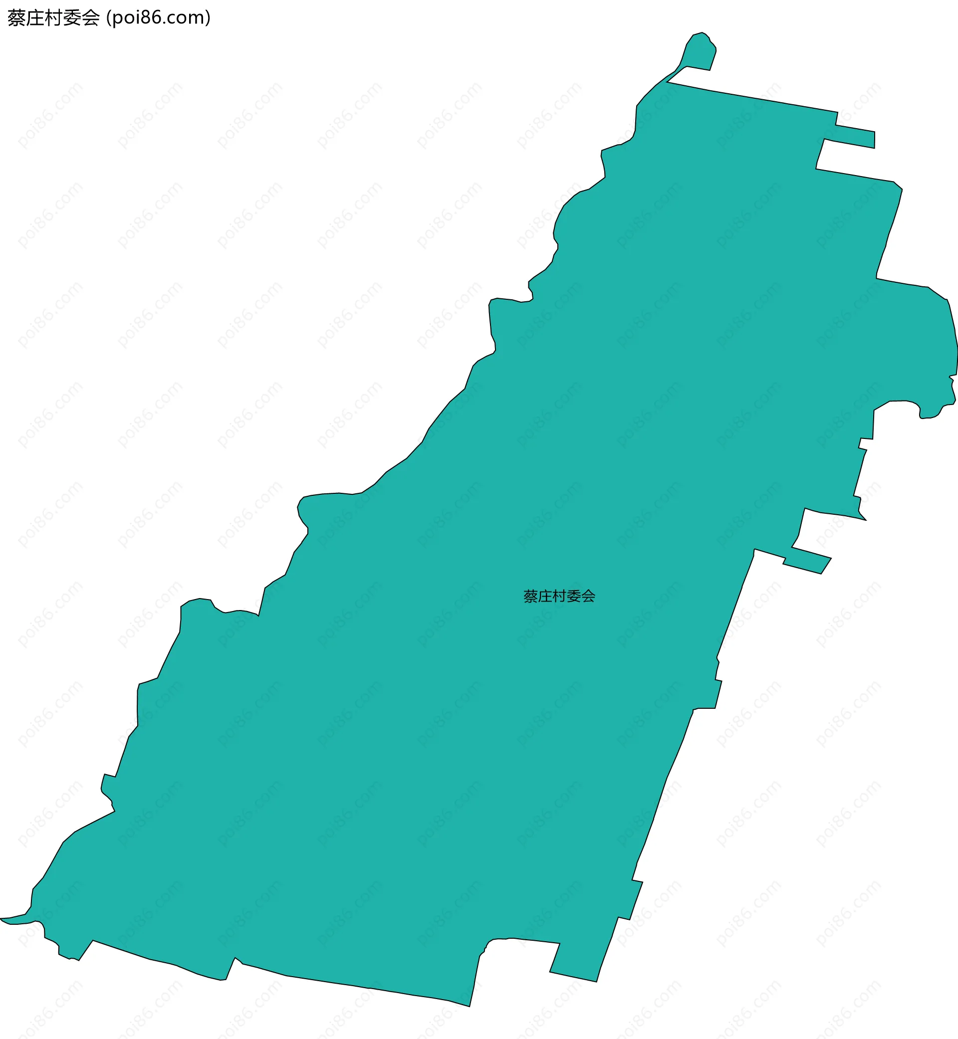 蔡庄村委会边界地图