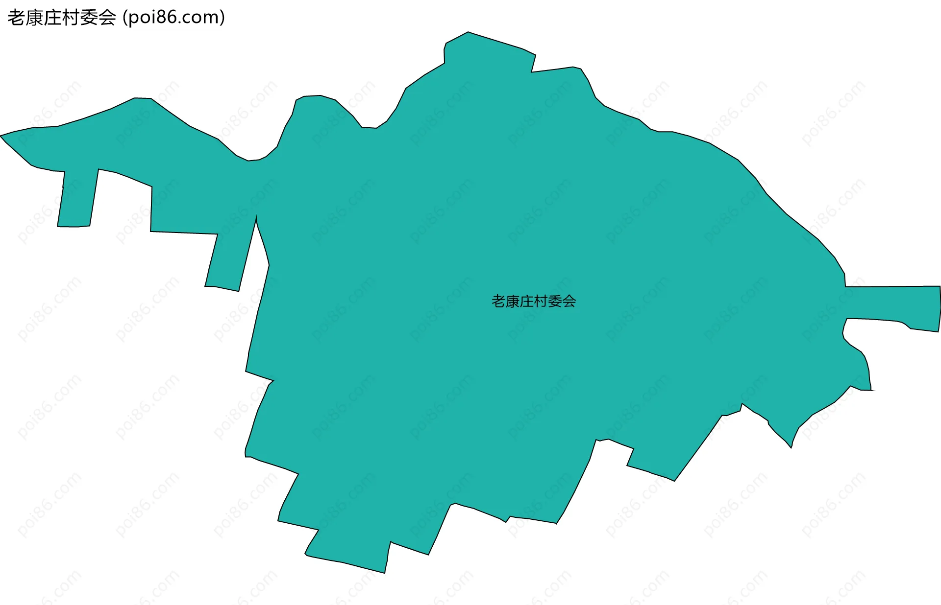 老康庄村委会边界地图